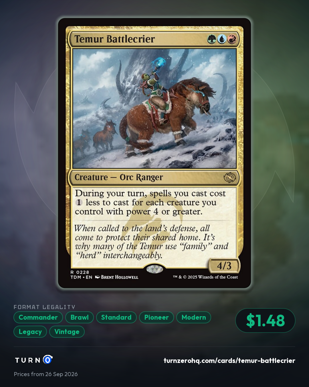Shareable picture of Temur Battlecrier
