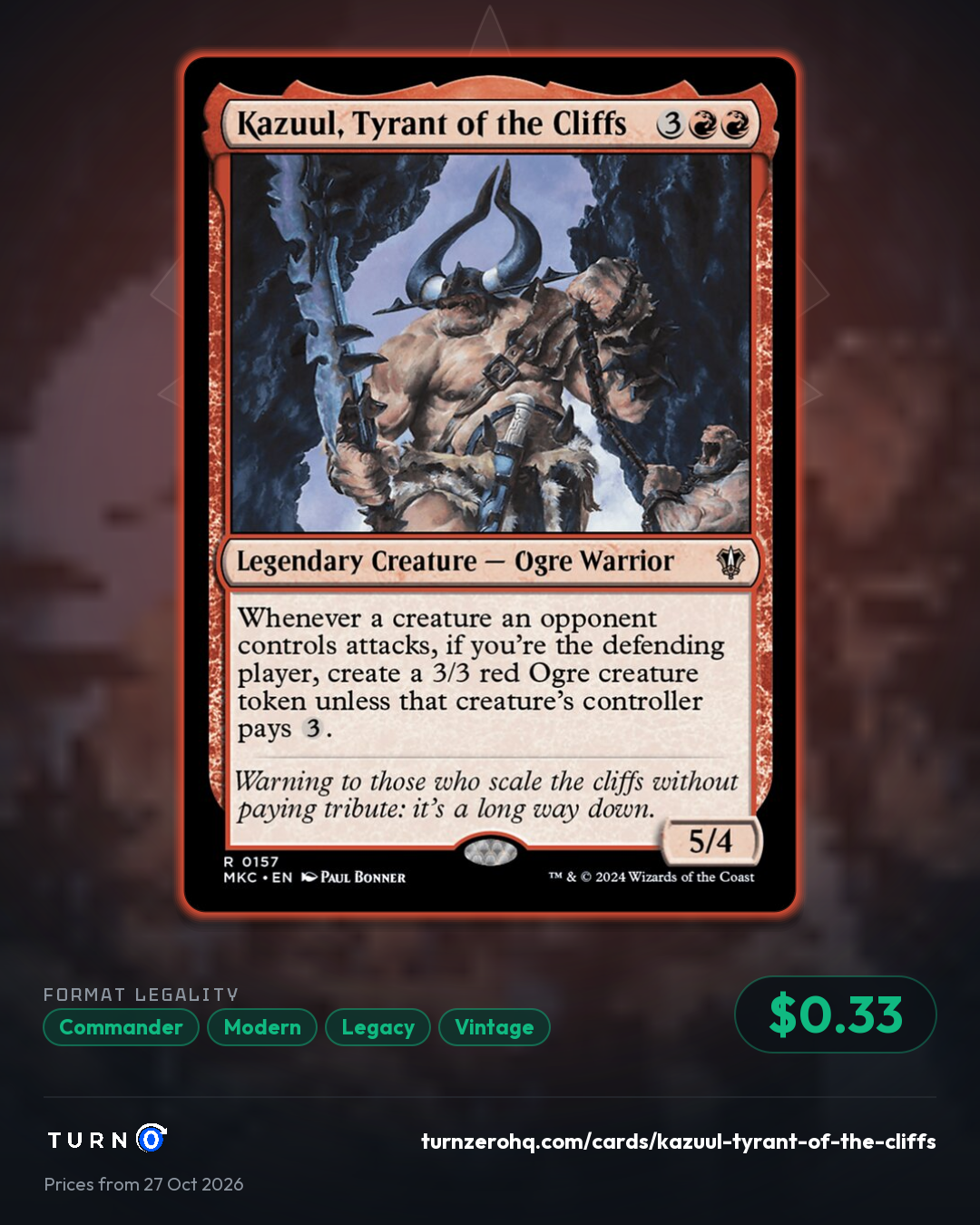 Shareable picture of Kazuul, Tyrant of the Cliffs