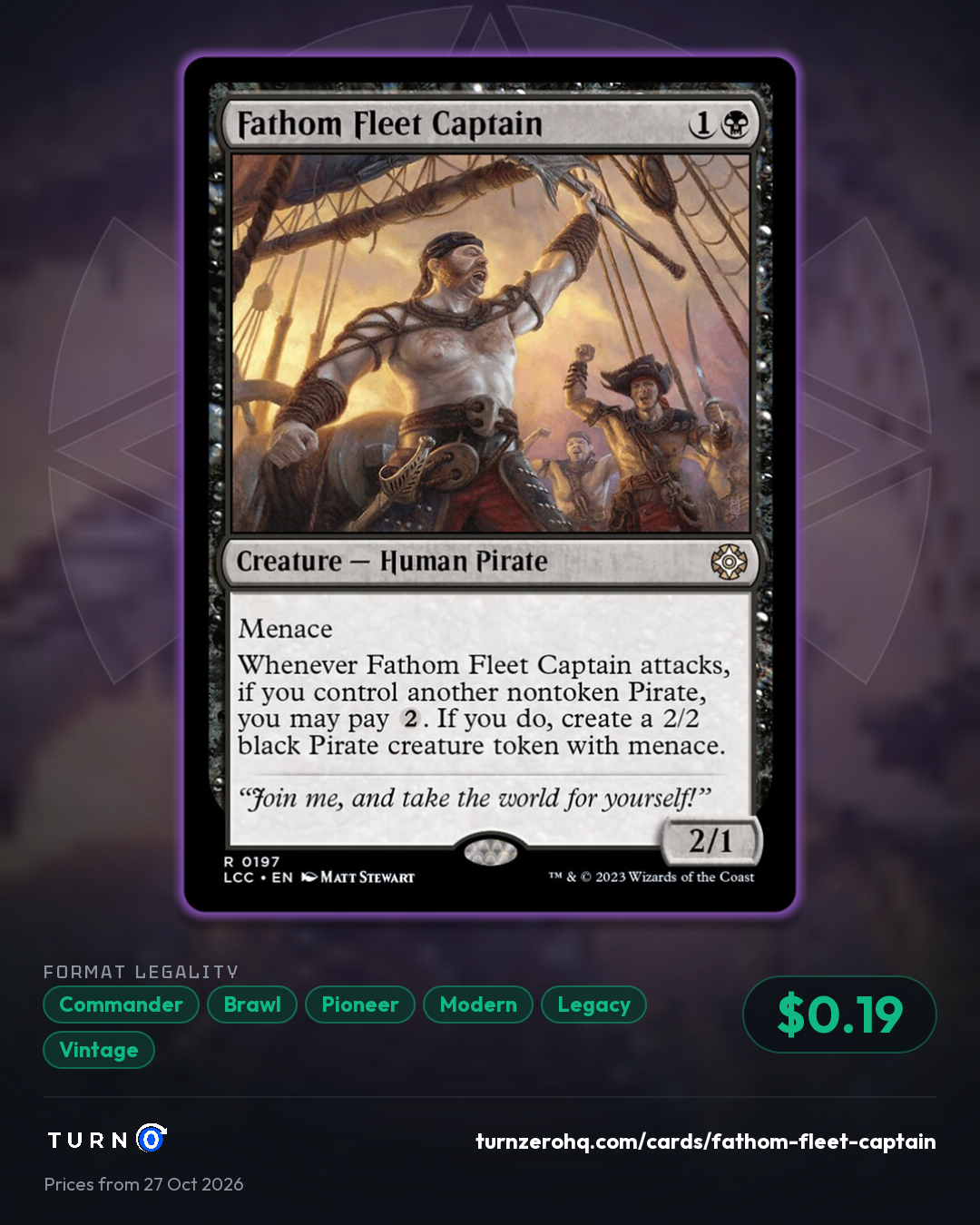 Shareable picture of Fathom Fleet Captain