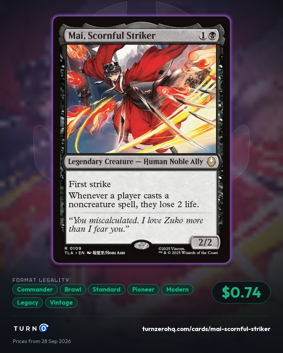 Shareable picture of Mai, Scornful Striker