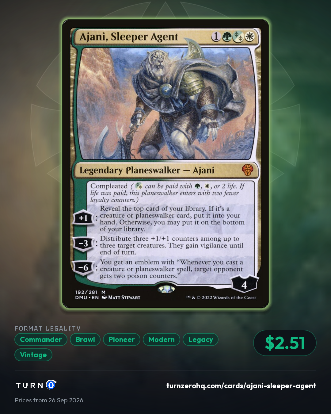 Shareable picture of Ajani, Sleeper Agent