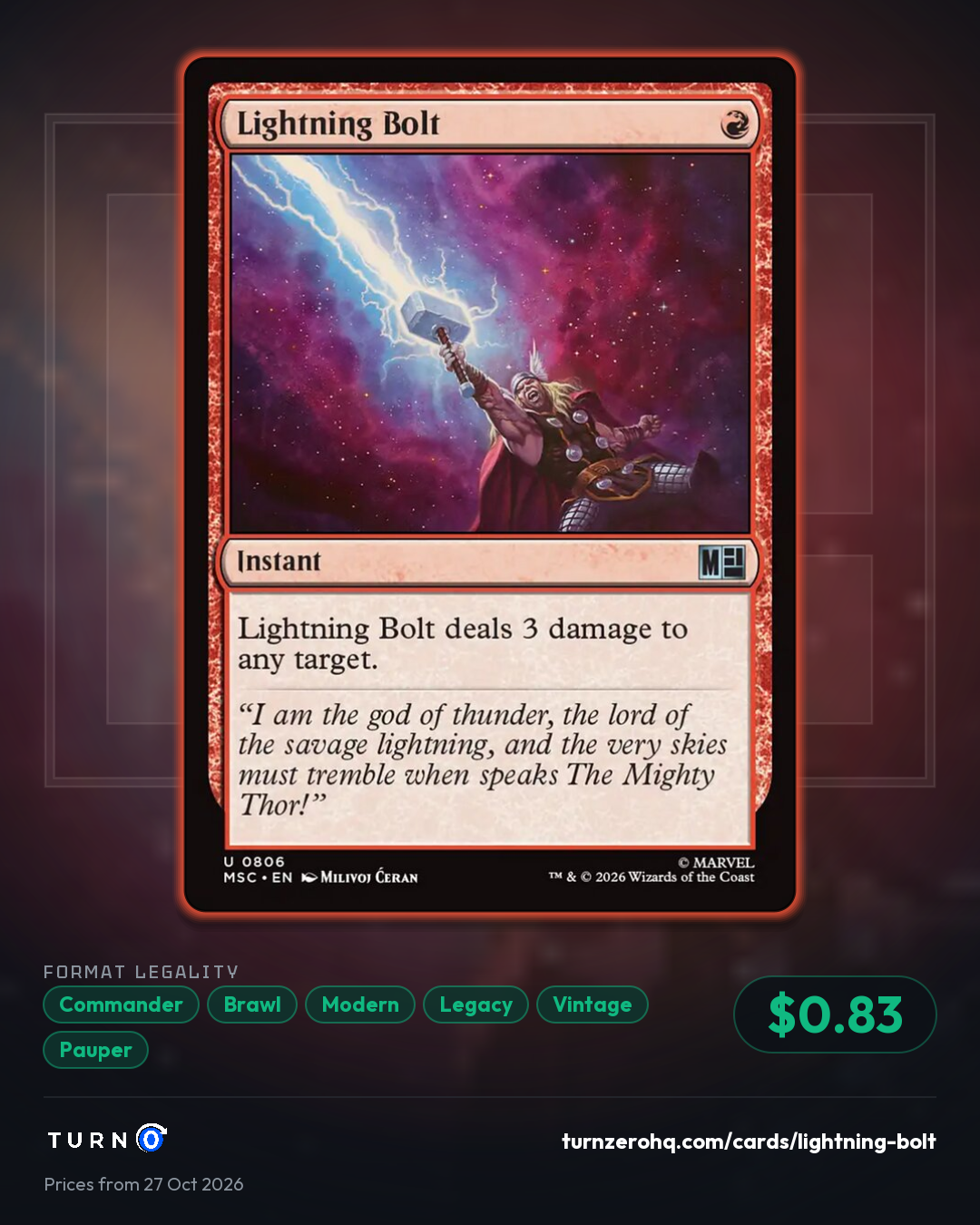 Shareable picture of Lightning Bolt