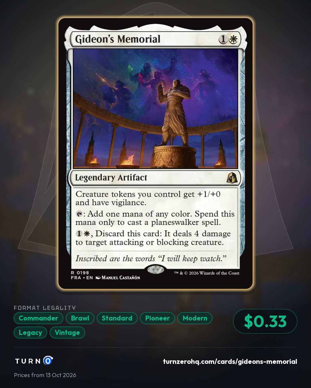 Shareable picture of Gideon's Memorial