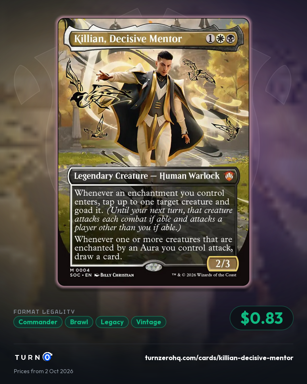 Shareable picture of Killian, Decisive Mentor