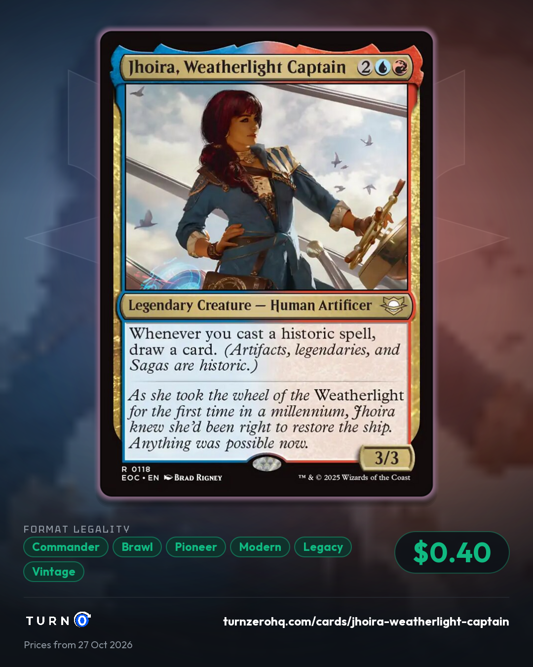 Shareable picture of Jhoira, Weatherlight Captain
