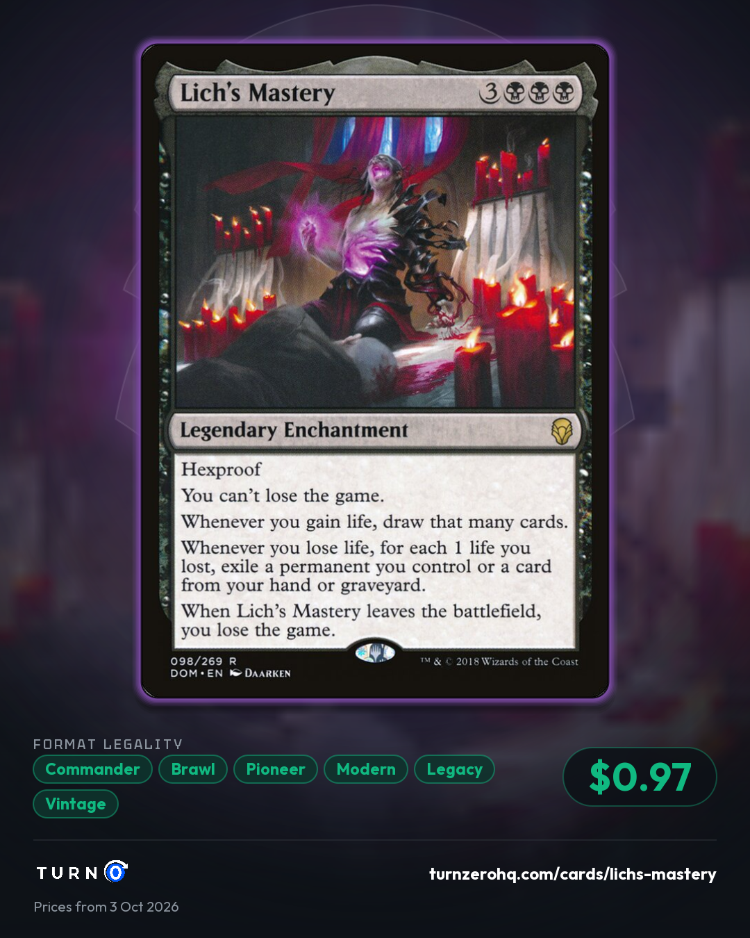 Shareable picture of Lich's Mastery