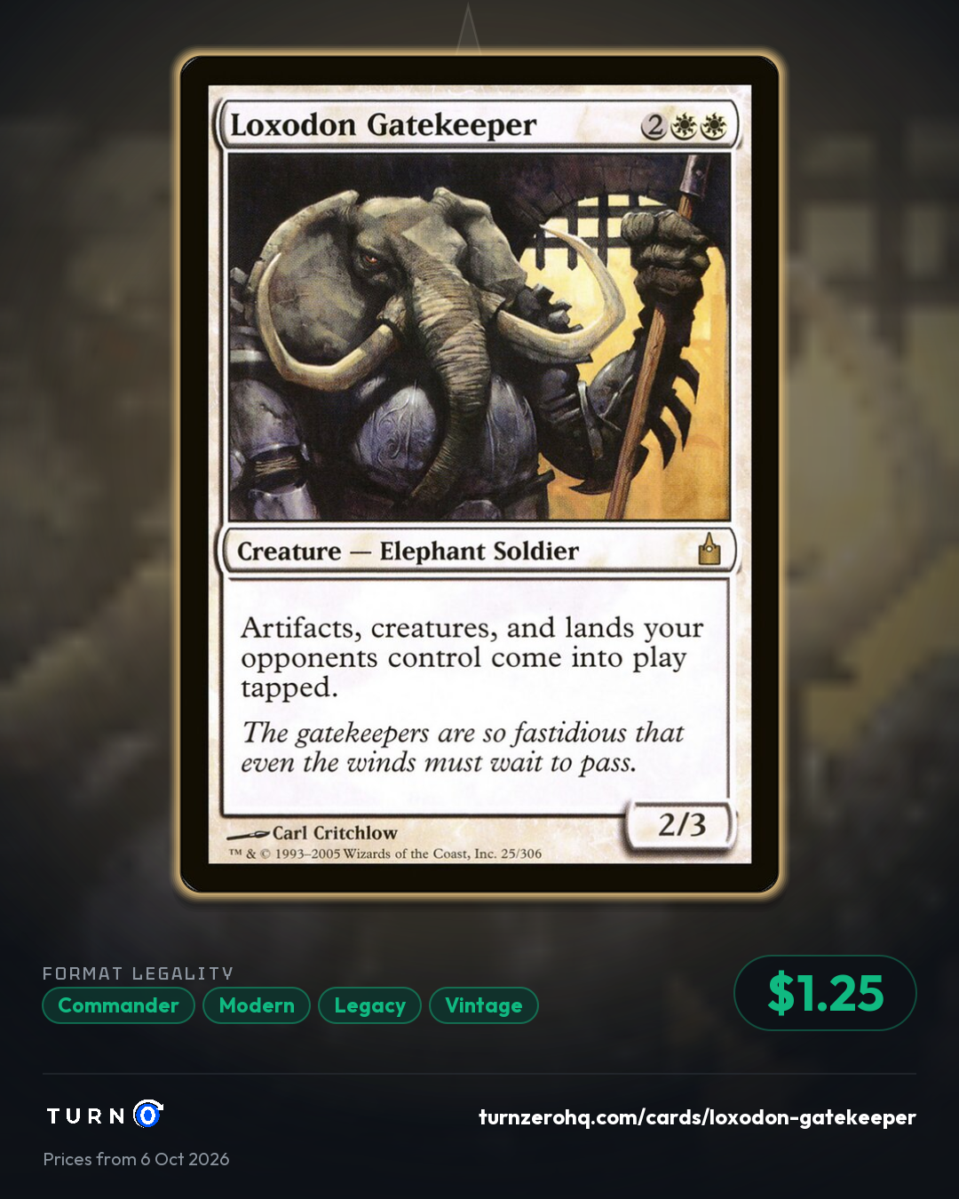 Shareable picture of Loxodon Gatekeeper