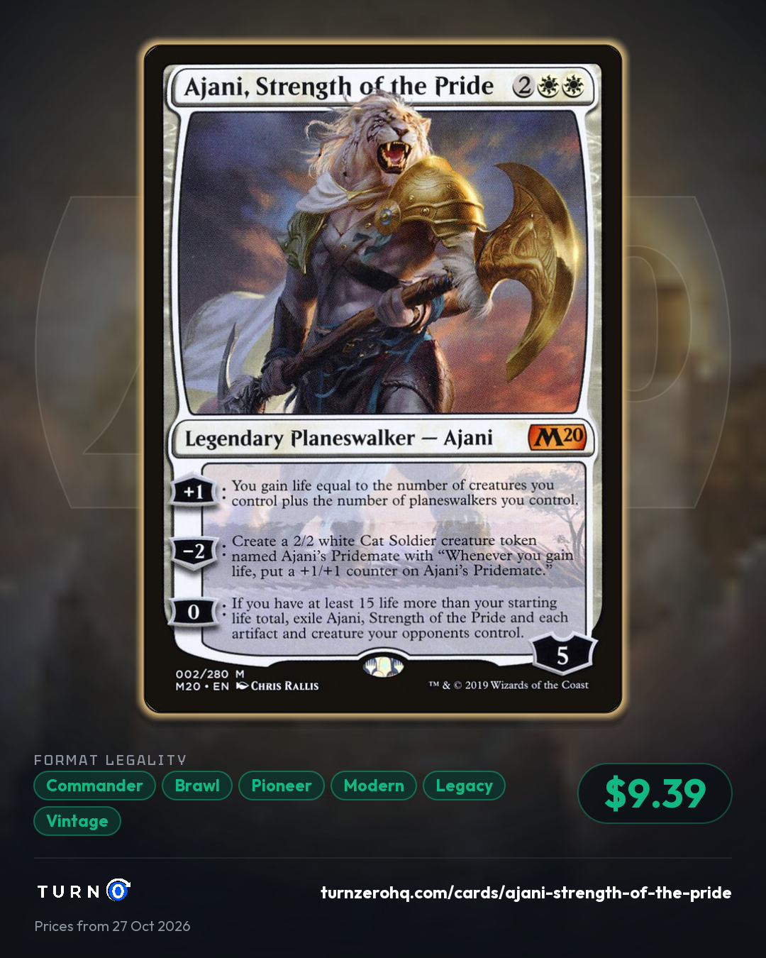 Shareable picture of Ajani, Strength of the Pride