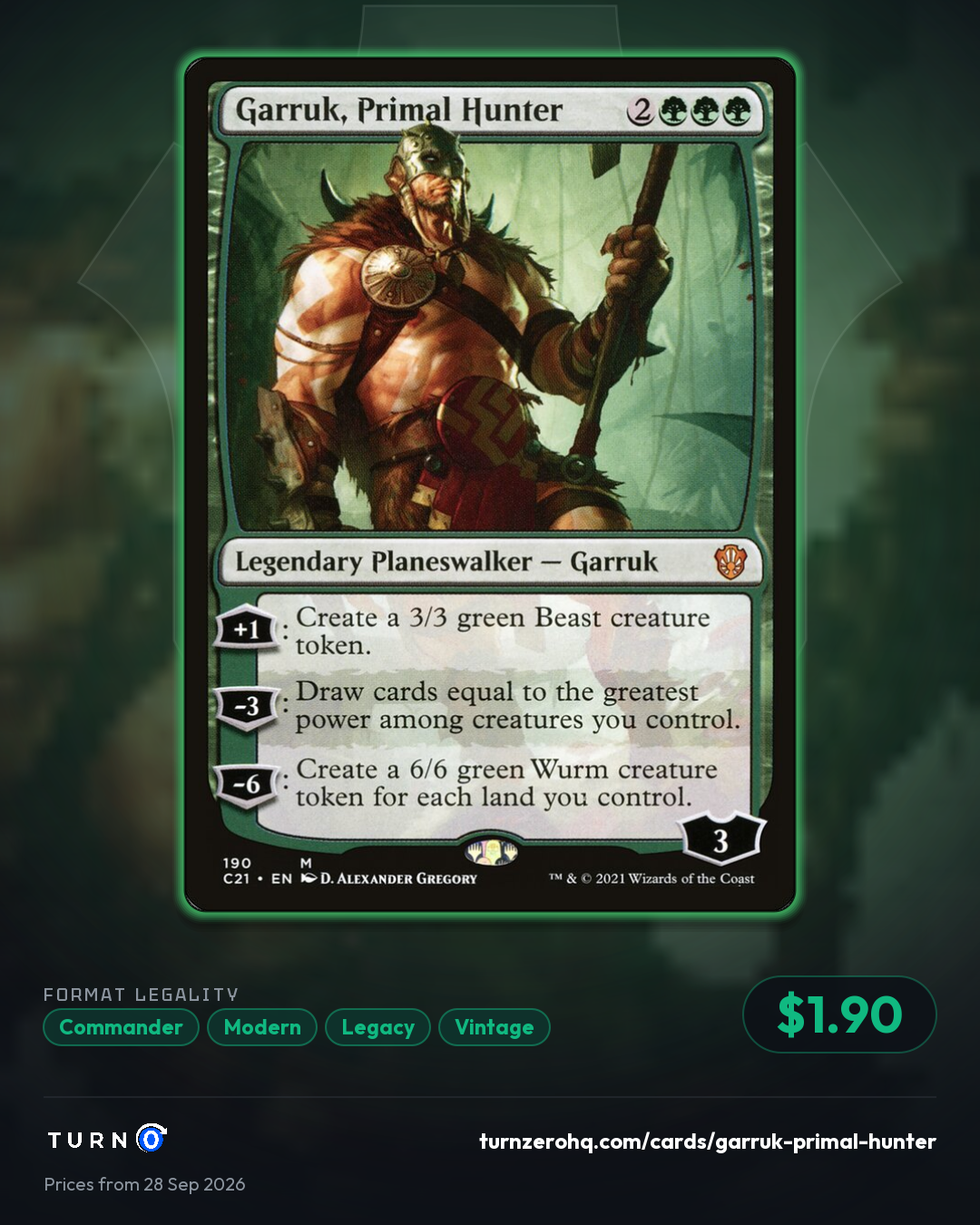 Shareable picture of Garruk, Primal Hunter