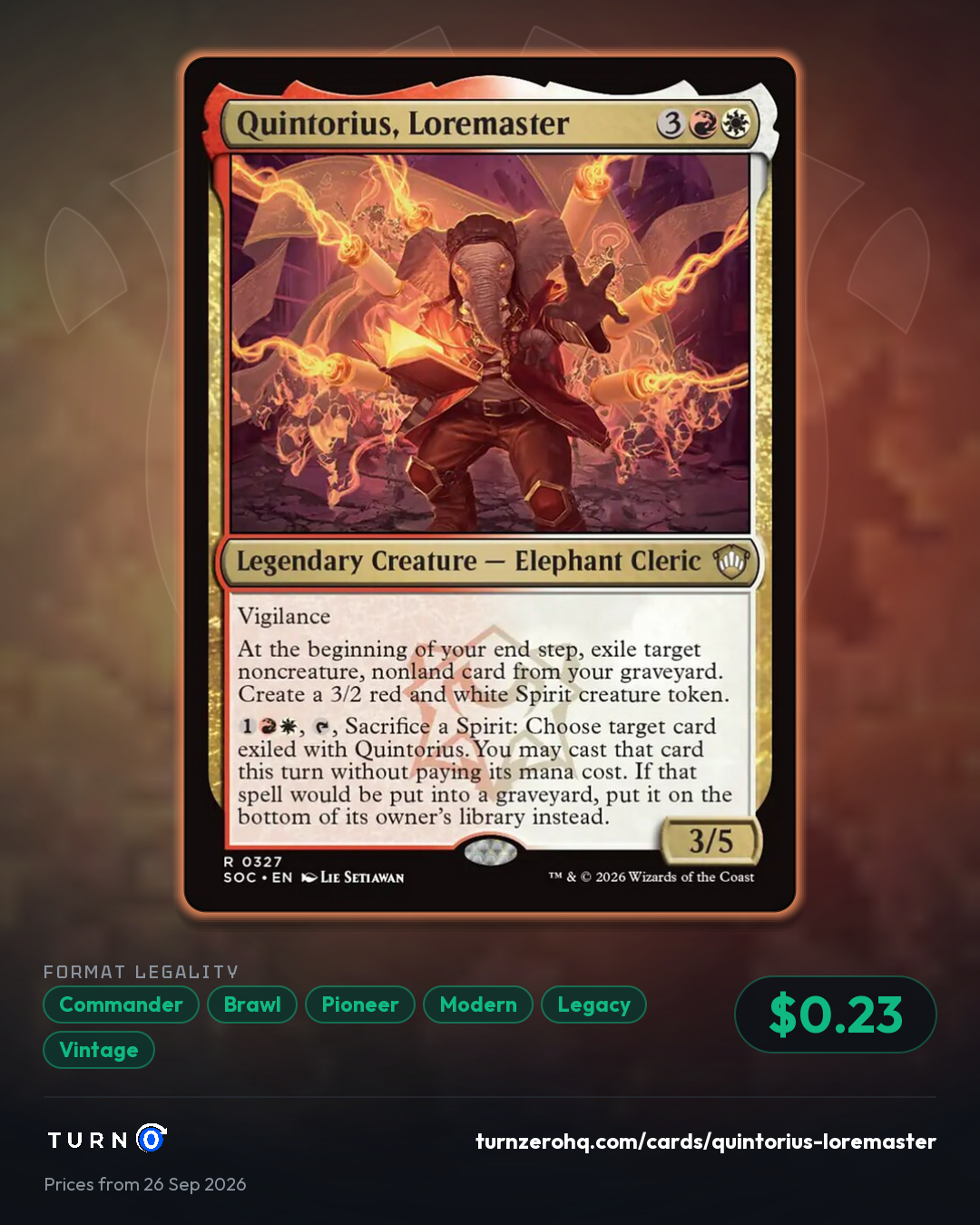 Shareable picture of Quintorius, Loremaster