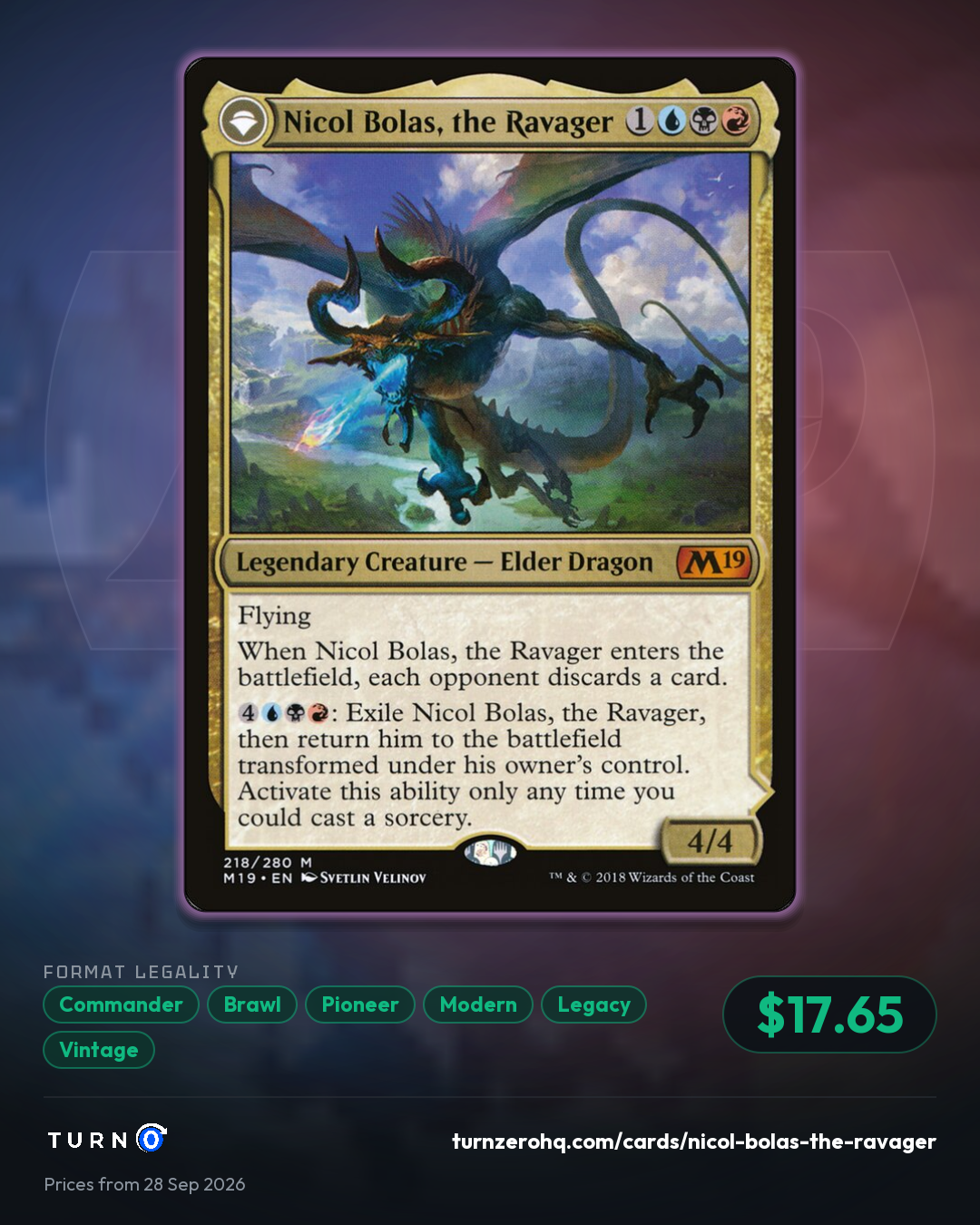Shareable picture of Nicol Bolas, the Ravager