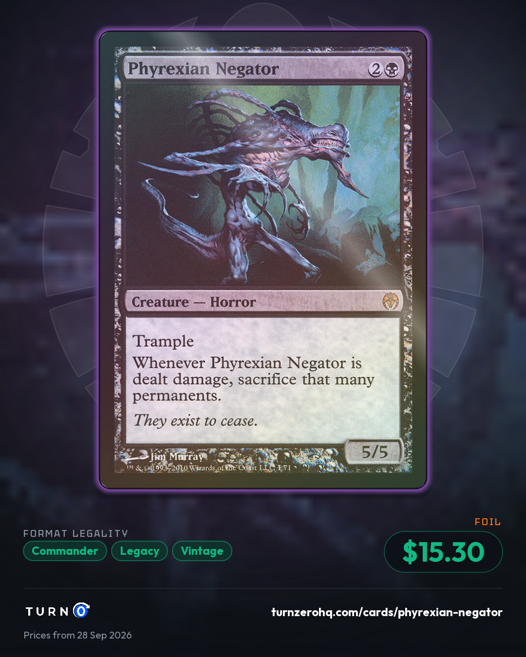 Shareable picture of Phyrexian Negator