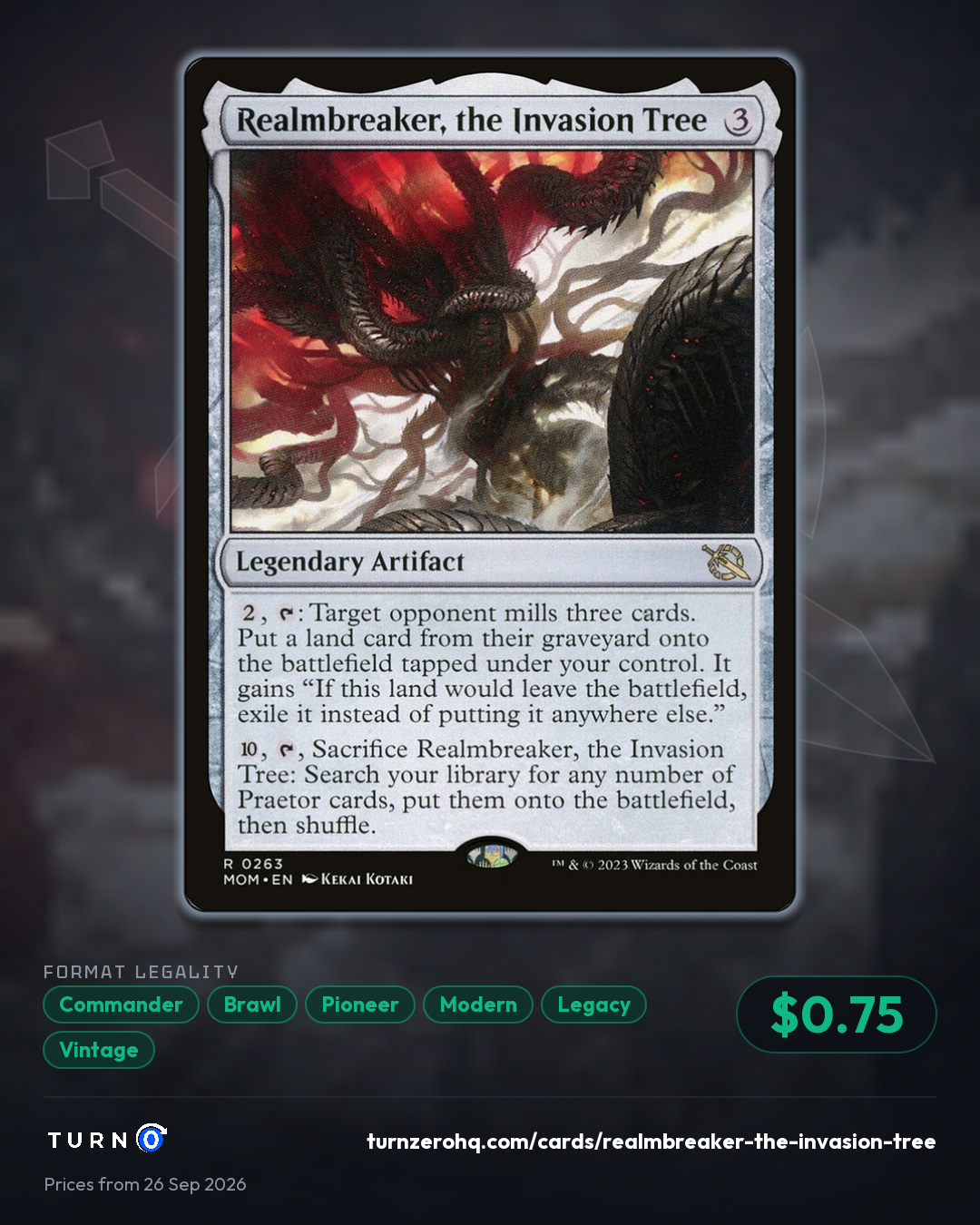 Shareable picture of Realmbreaker, the Invasion Tree