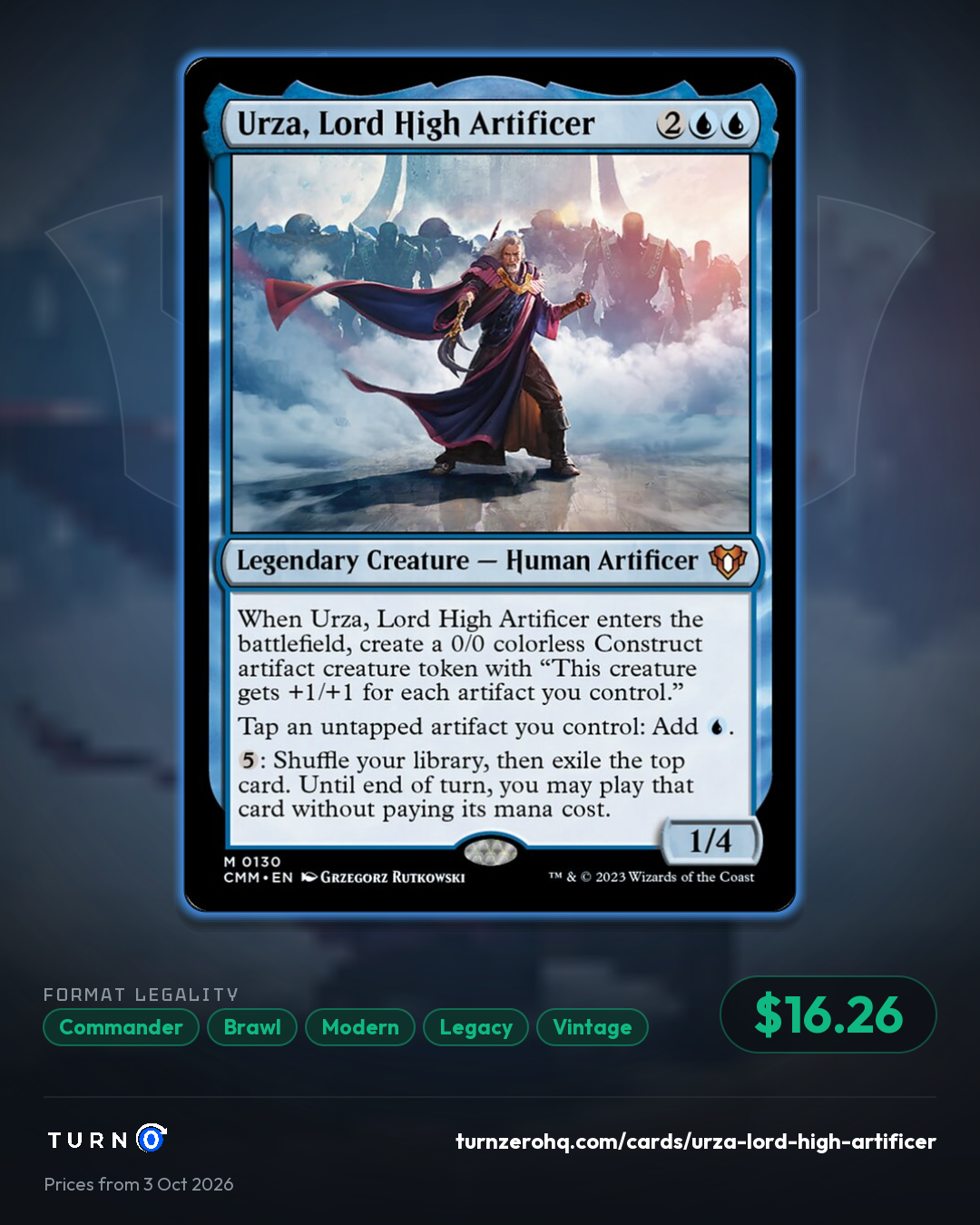 Shareable picture of Urza, Lord High Artificer
