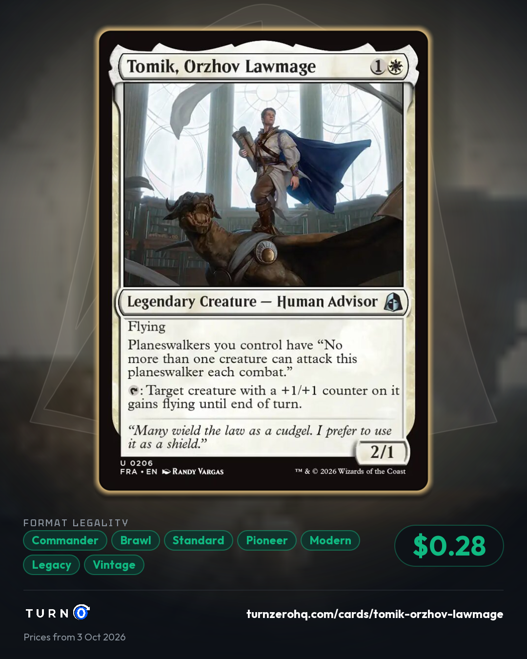 Shareable picture of Tomik, Orzhov Lawmage