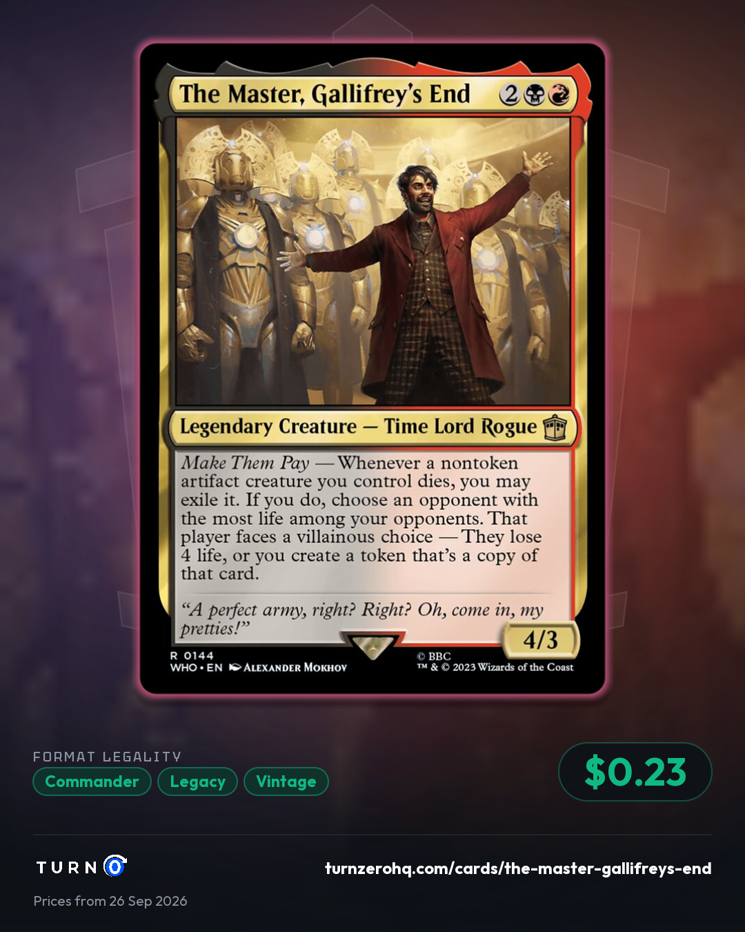 Shareable picture of The Master, Gallifrey's End