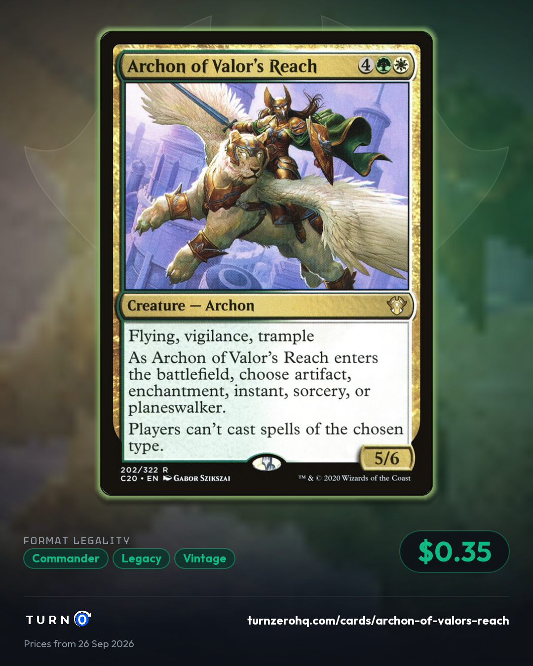 Shareable picture of Archon of Valor's Reach
