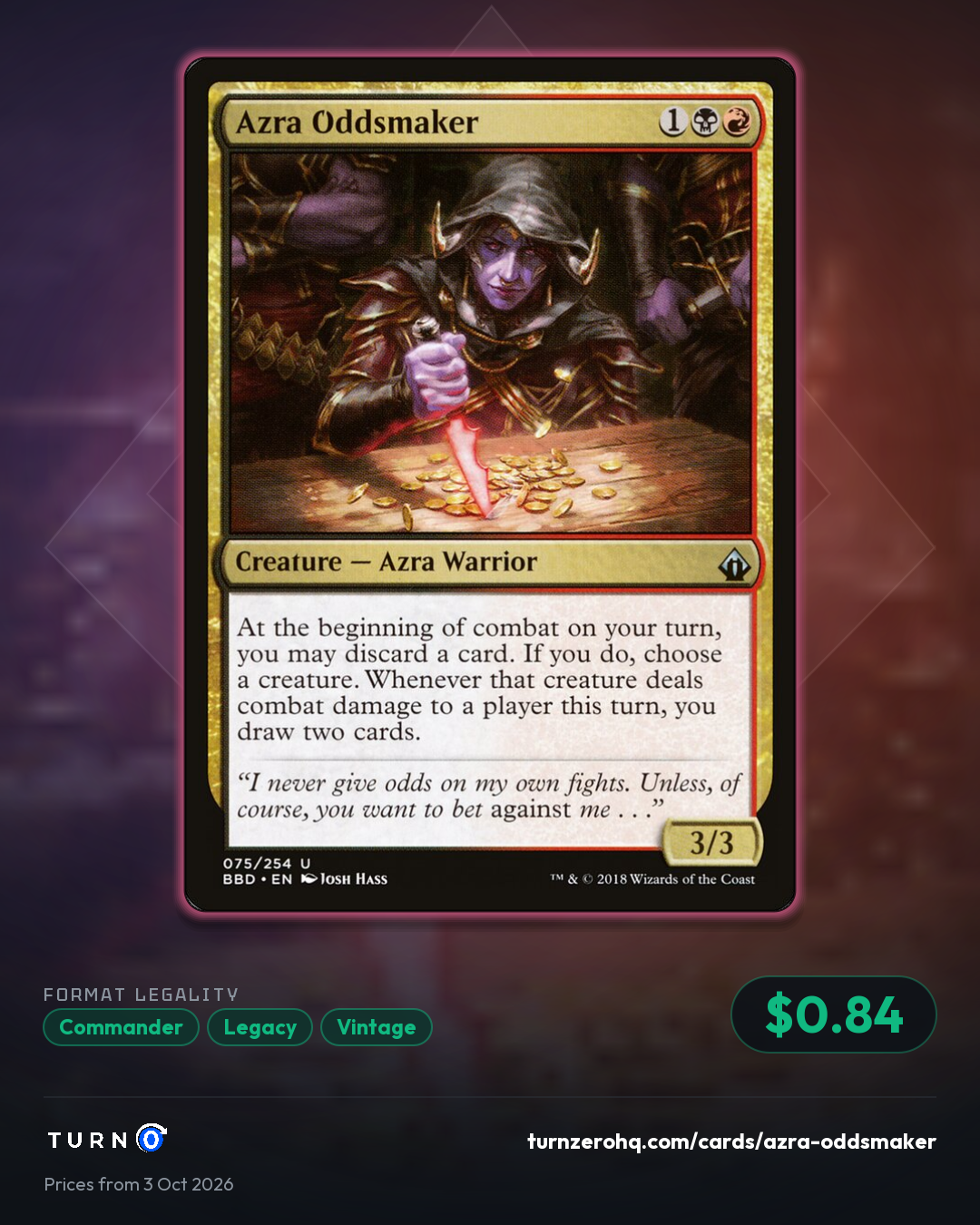 Shareable picture of Azra Oddsmaker