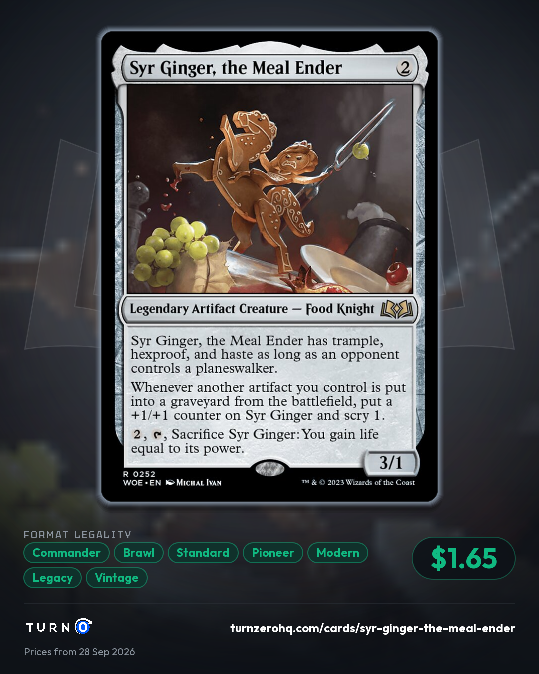 Shareable picture of Syr Ginger, the Meal Ender