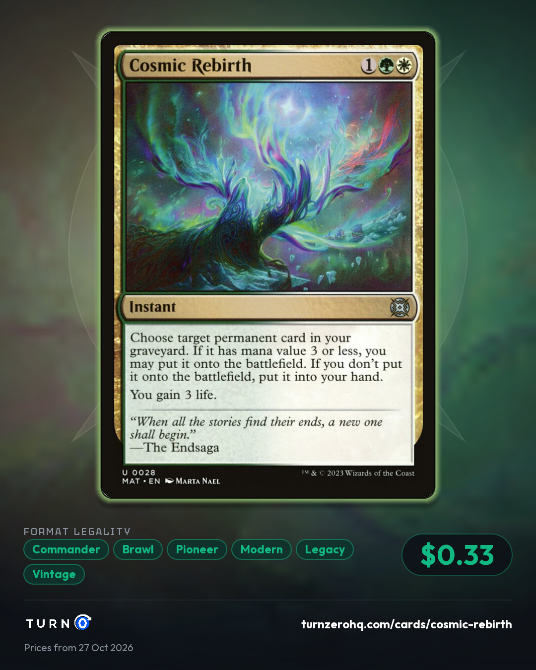 Shareable picture of Cosmic Rebirth