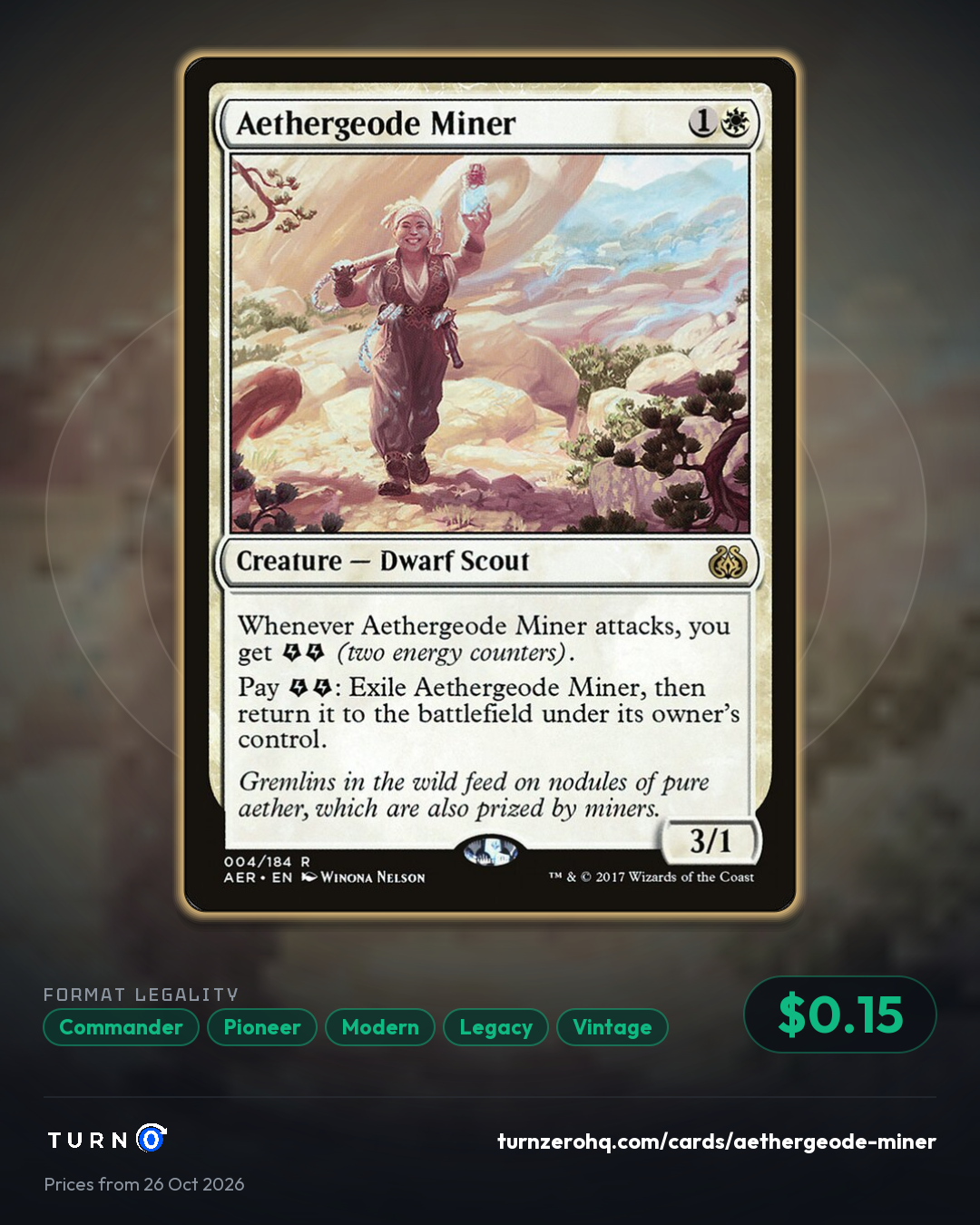 Shareable picture of Aethergeode Miner