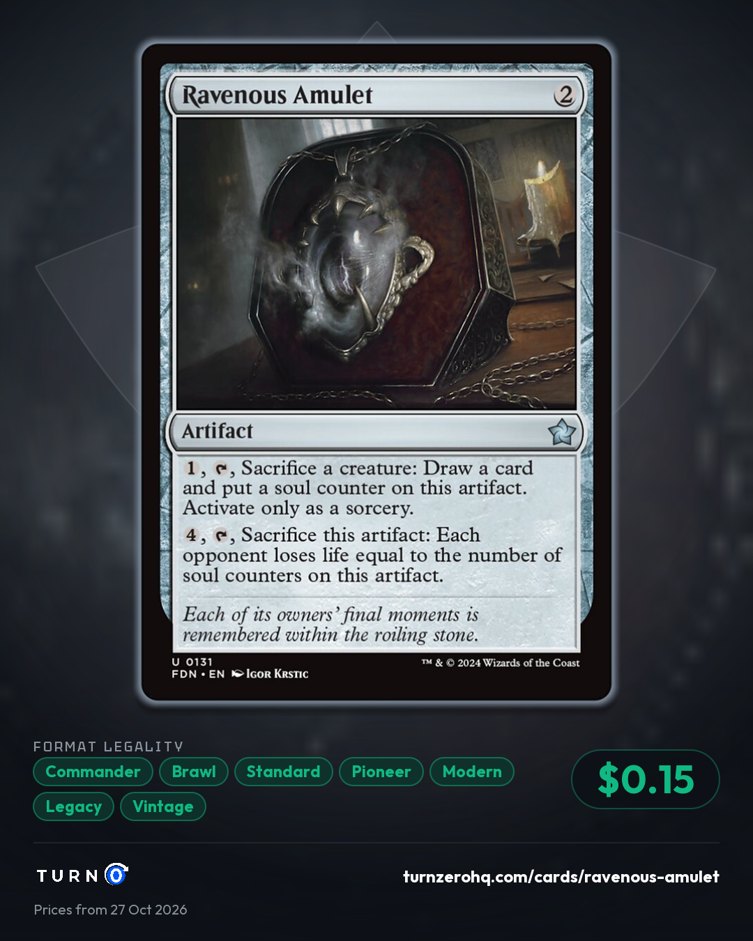Shareable picture of Ravenous Amulet