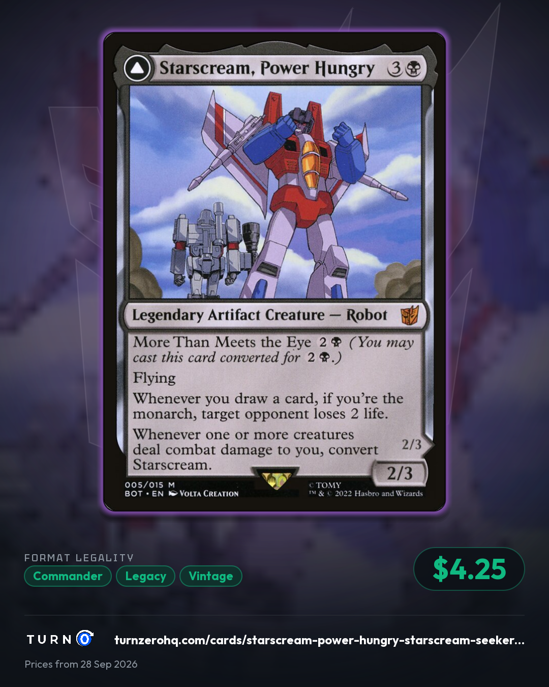 Shareable picture of Starscream, Power Hungry // Starscream, Seeker Leader