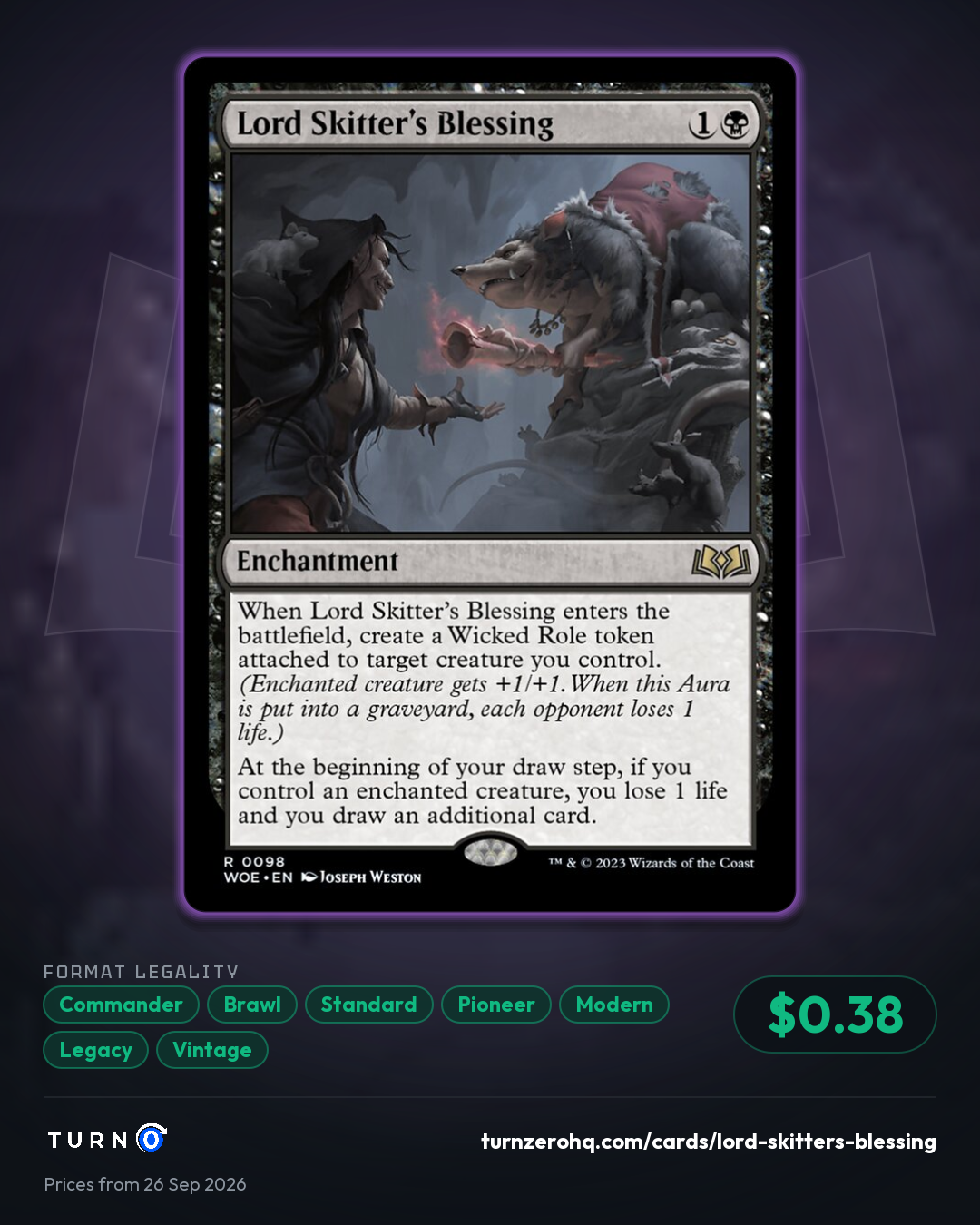 Shareable picture of Lord Skitter's Blessing
