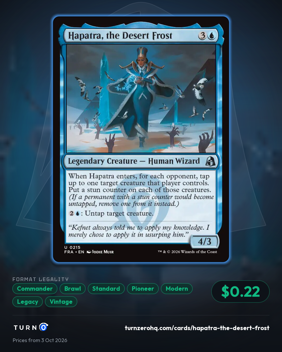 Shareable picture of Hapatra, the Desert Frost