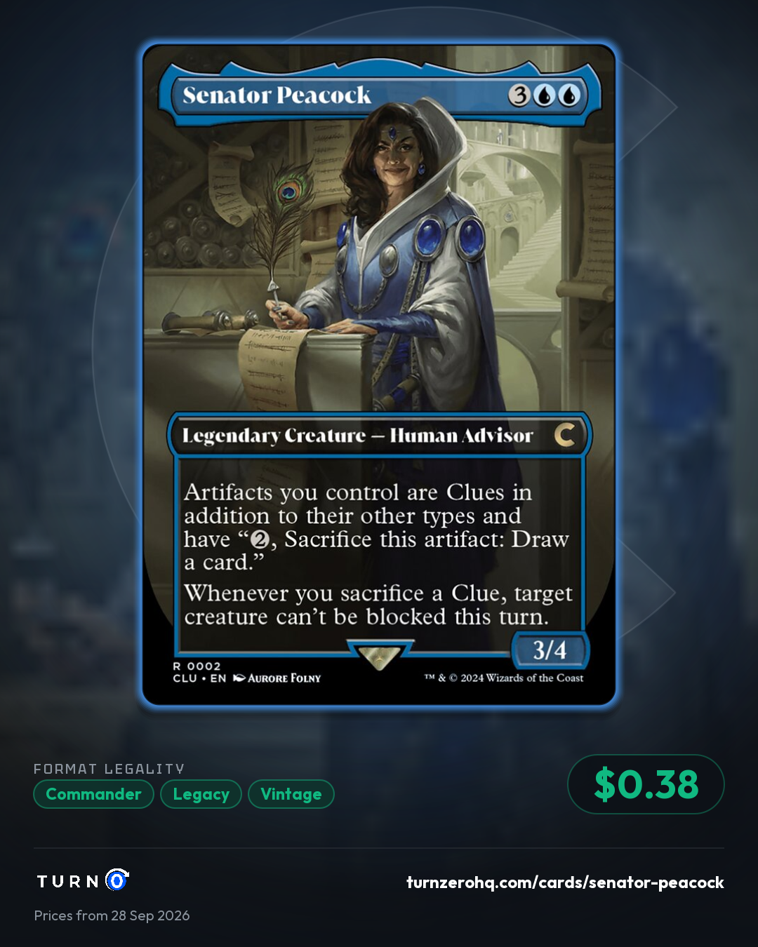Shareable picture of Senator Peacock