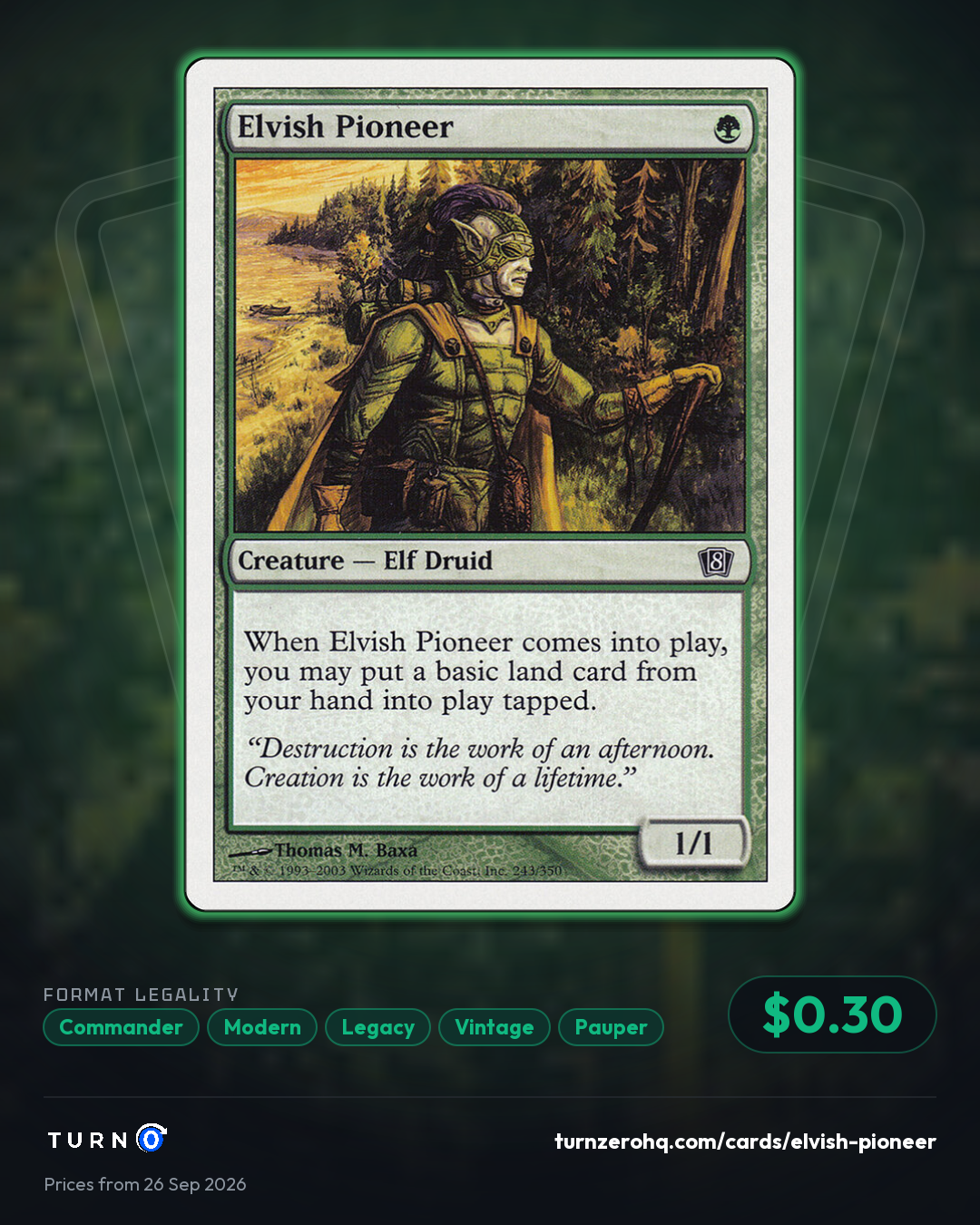 Shareable picture of Elvish Pioneer