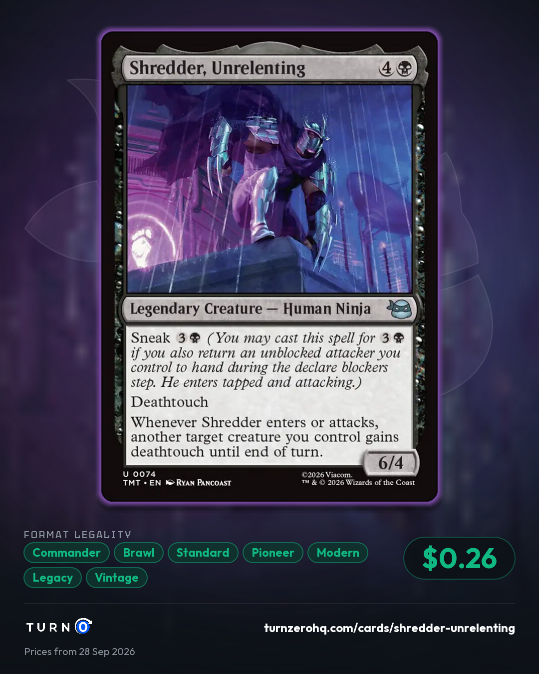 Shareable picture of Shredder, Unrelenting