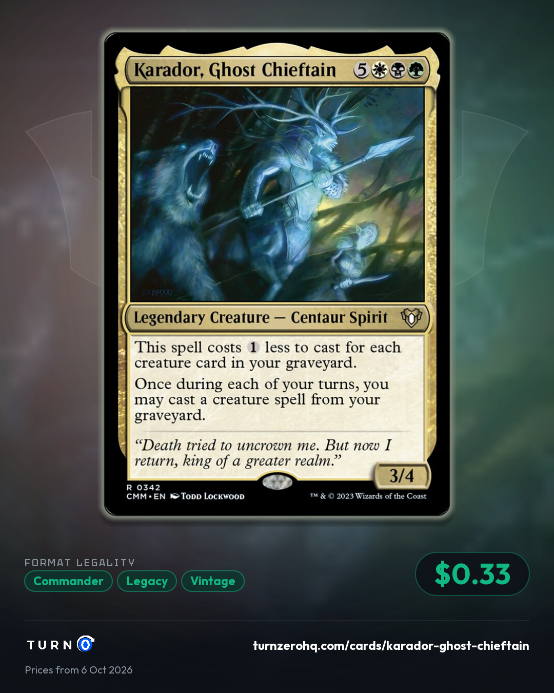 Shareable picture of Karador, Ghost Chieftain