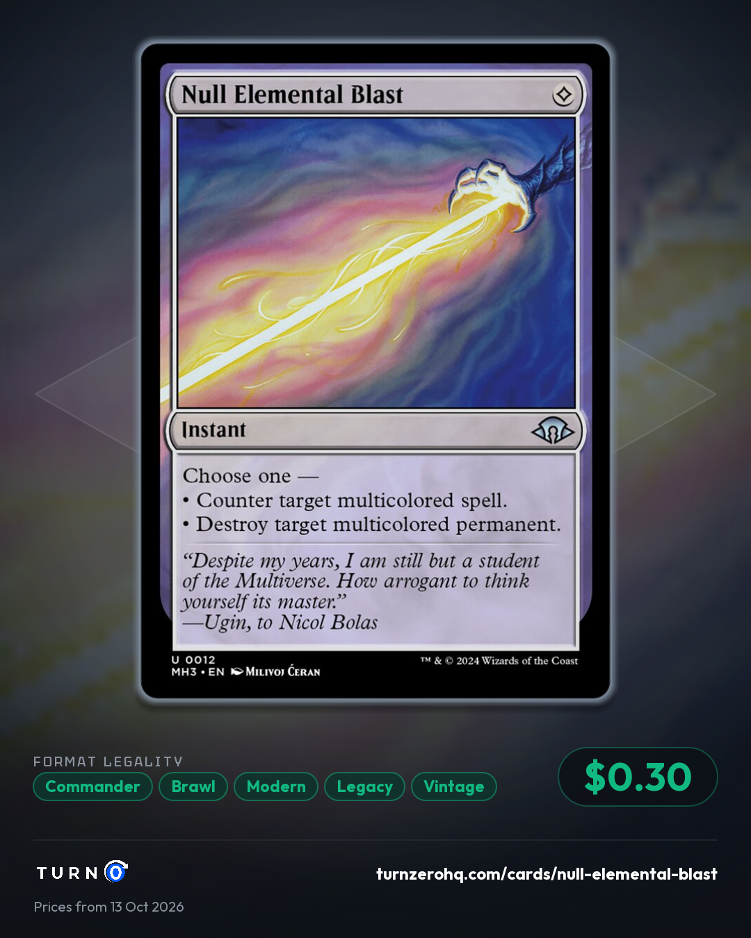 Shareable picture of Null Elemental Blast