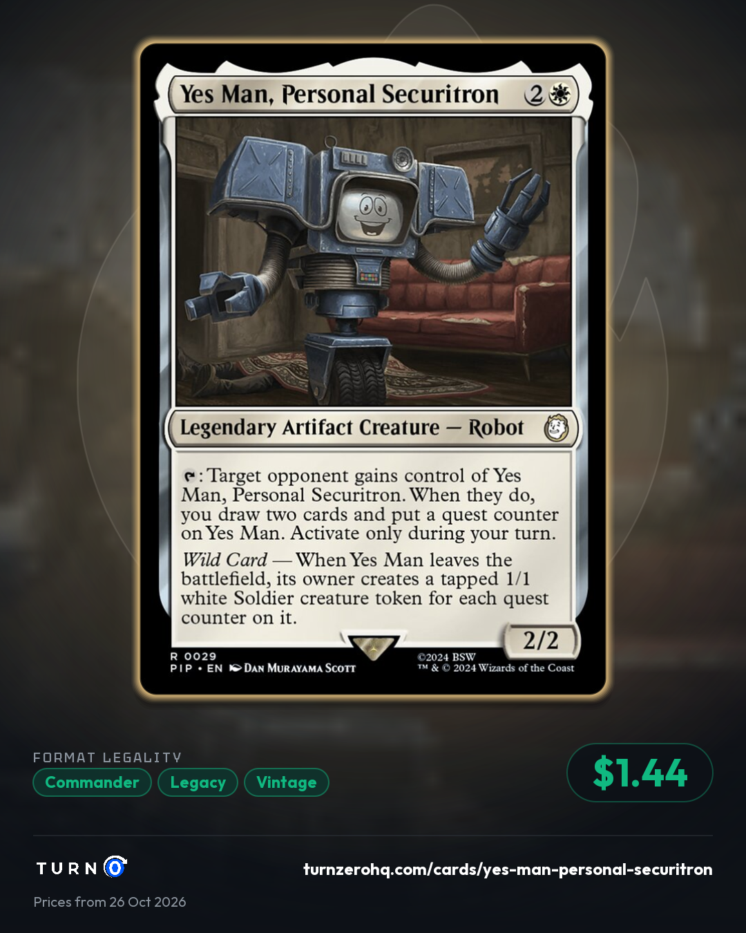 Shareable picture of Yes Man, Personal Securitron