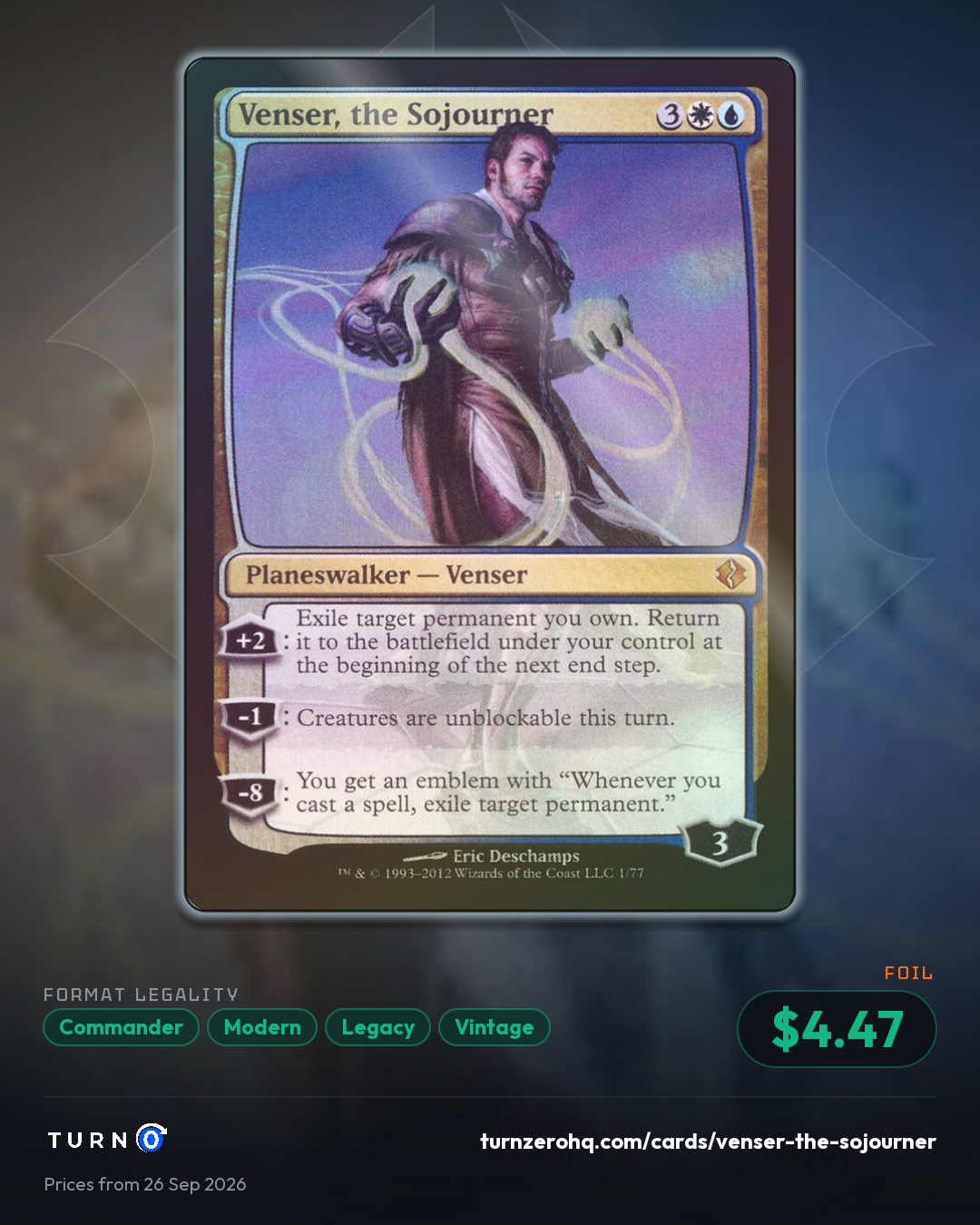 Shareable picture of Venser, the Sojourner