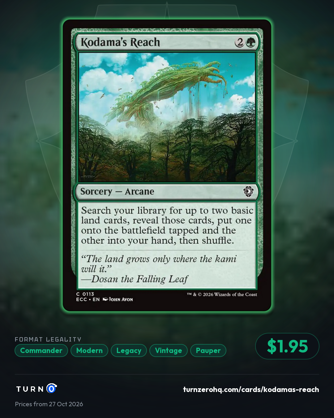 Shareable picture of Kodama's Reach