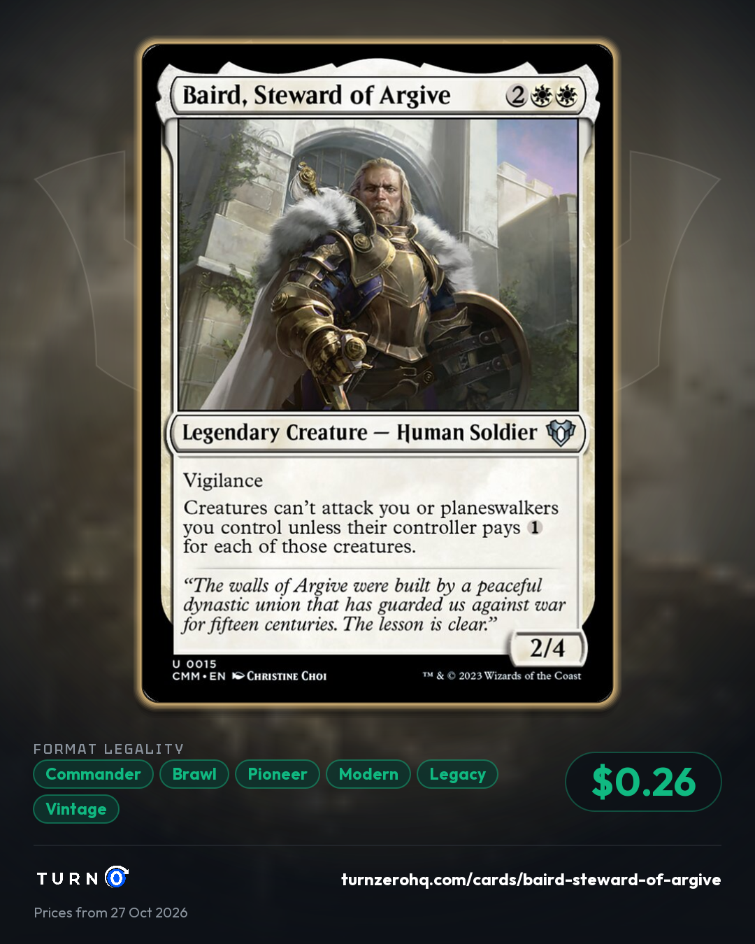 Shareable picture of Baird, Steward of Argive
