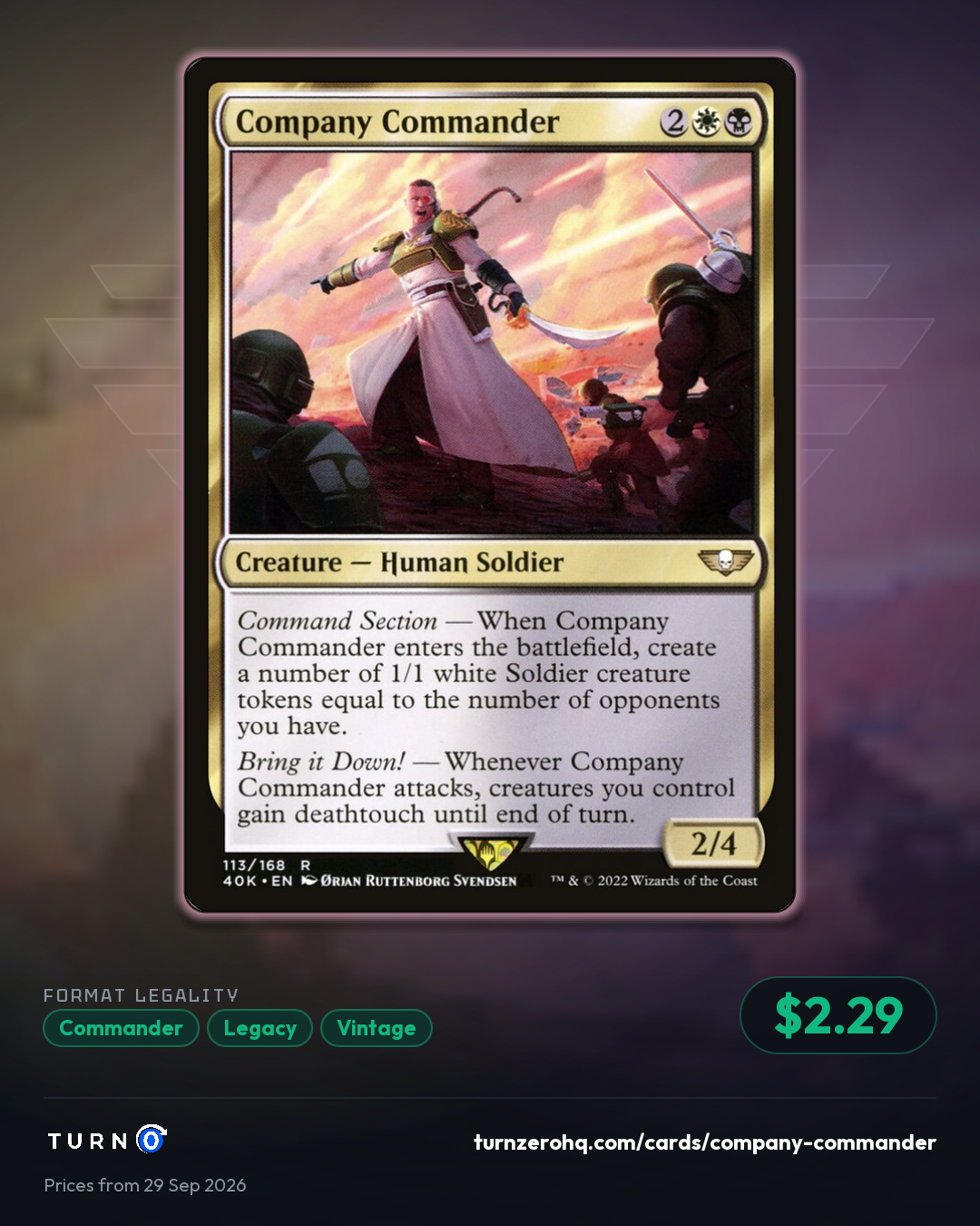 Shareable picture of Company Commander