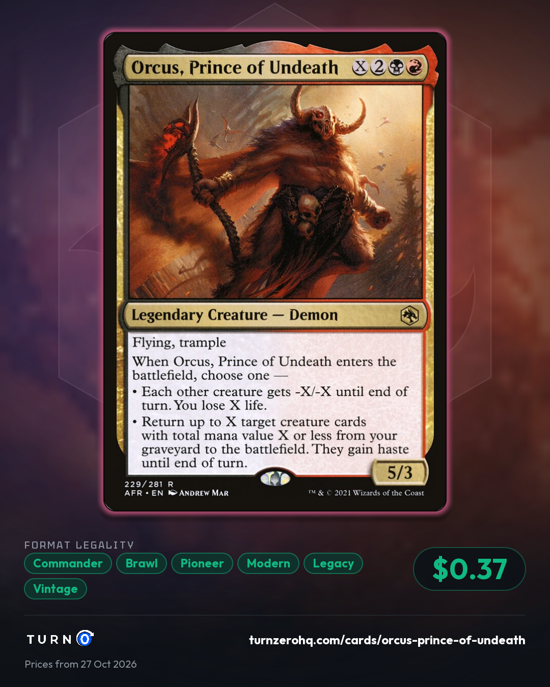 Shareable picture of Orcus, Prince of Undeath