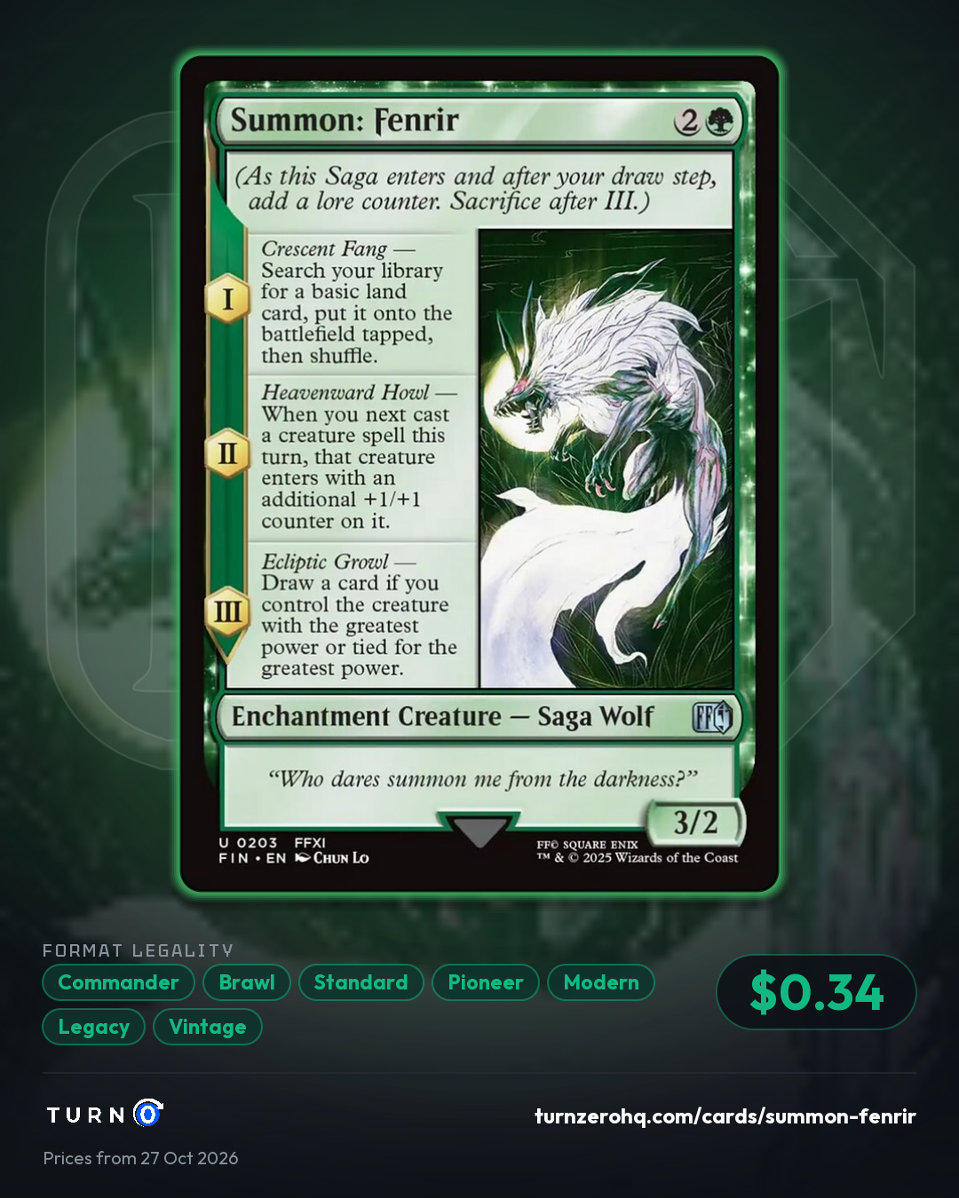 Shareable picture of Summon: Fenrir