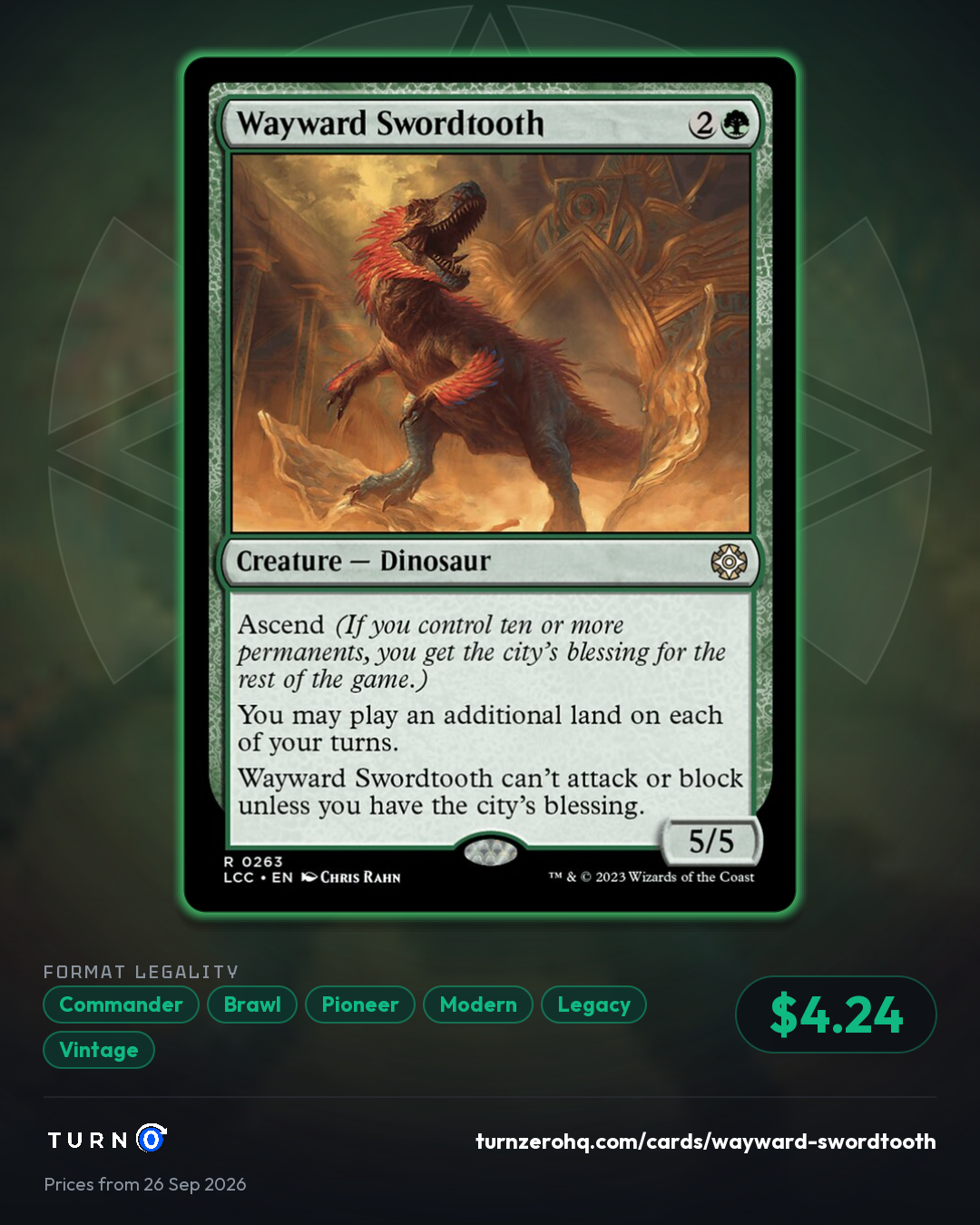 Shareable picture of Wayward Swordtooth