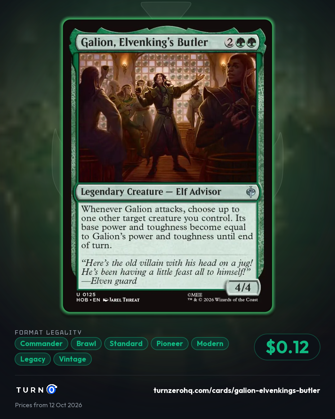 Shareable picture of Galion, Elvenking's Butler