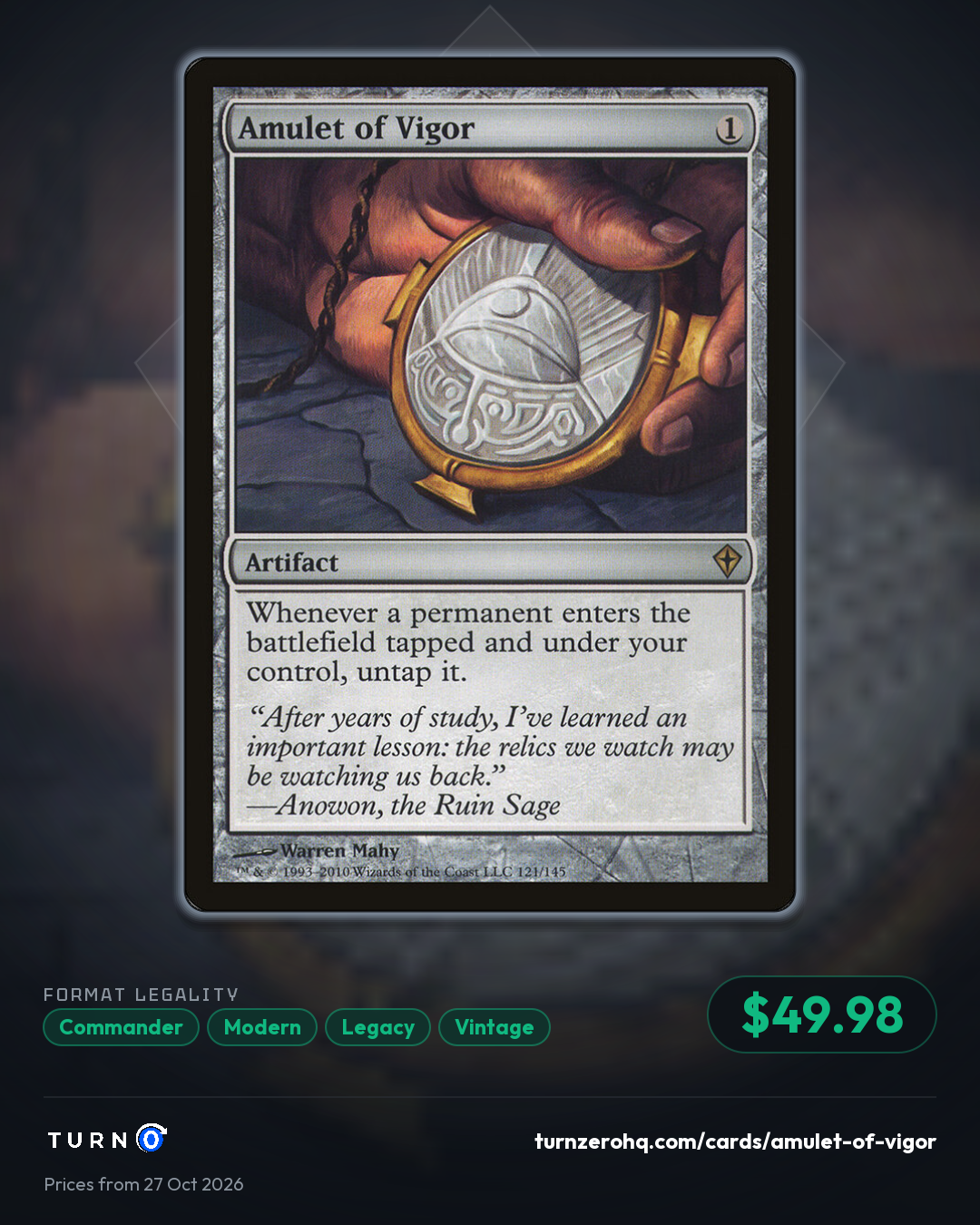 Shareable picture of Amulet of Vigor
