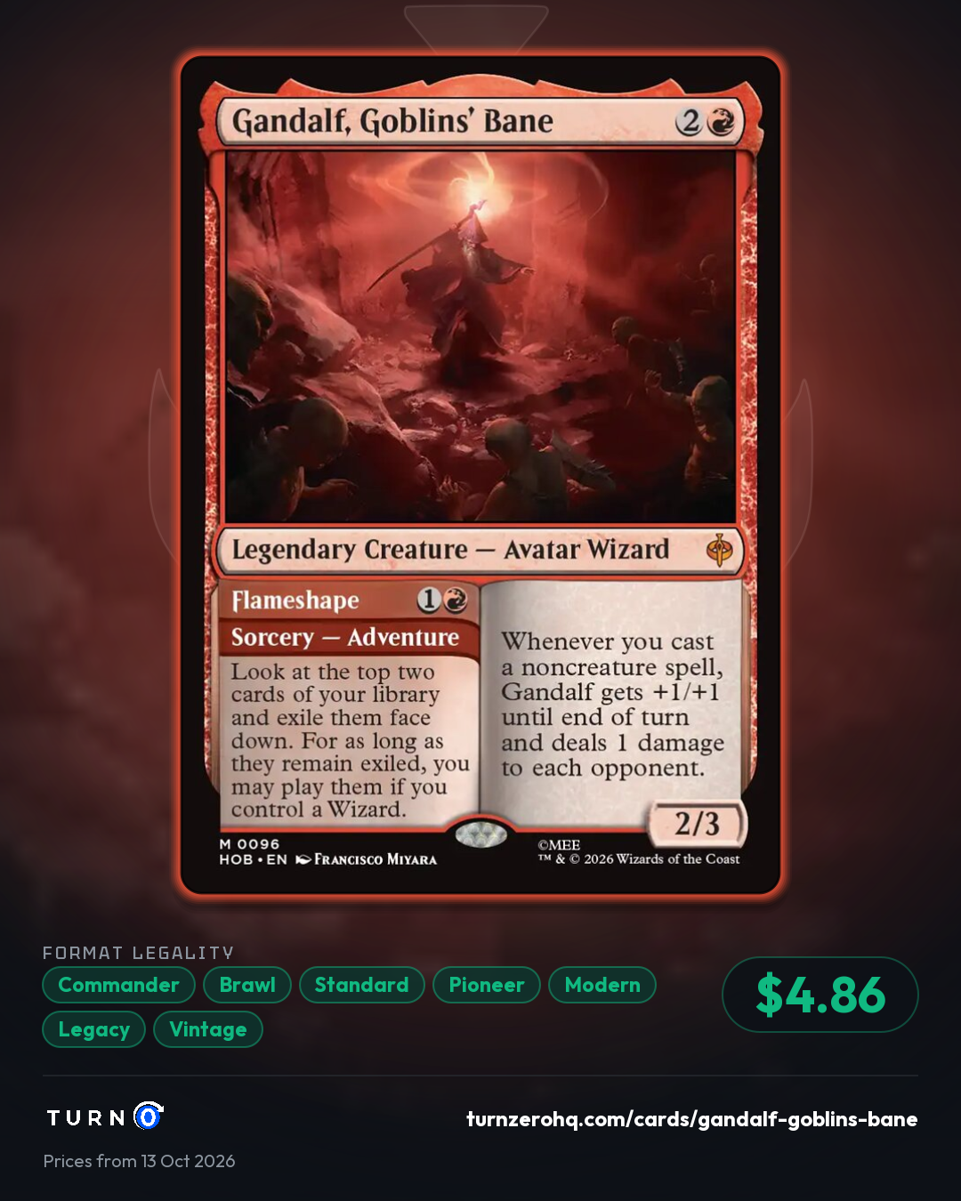 Shareable picture of Gandalf, Goblins' Bane