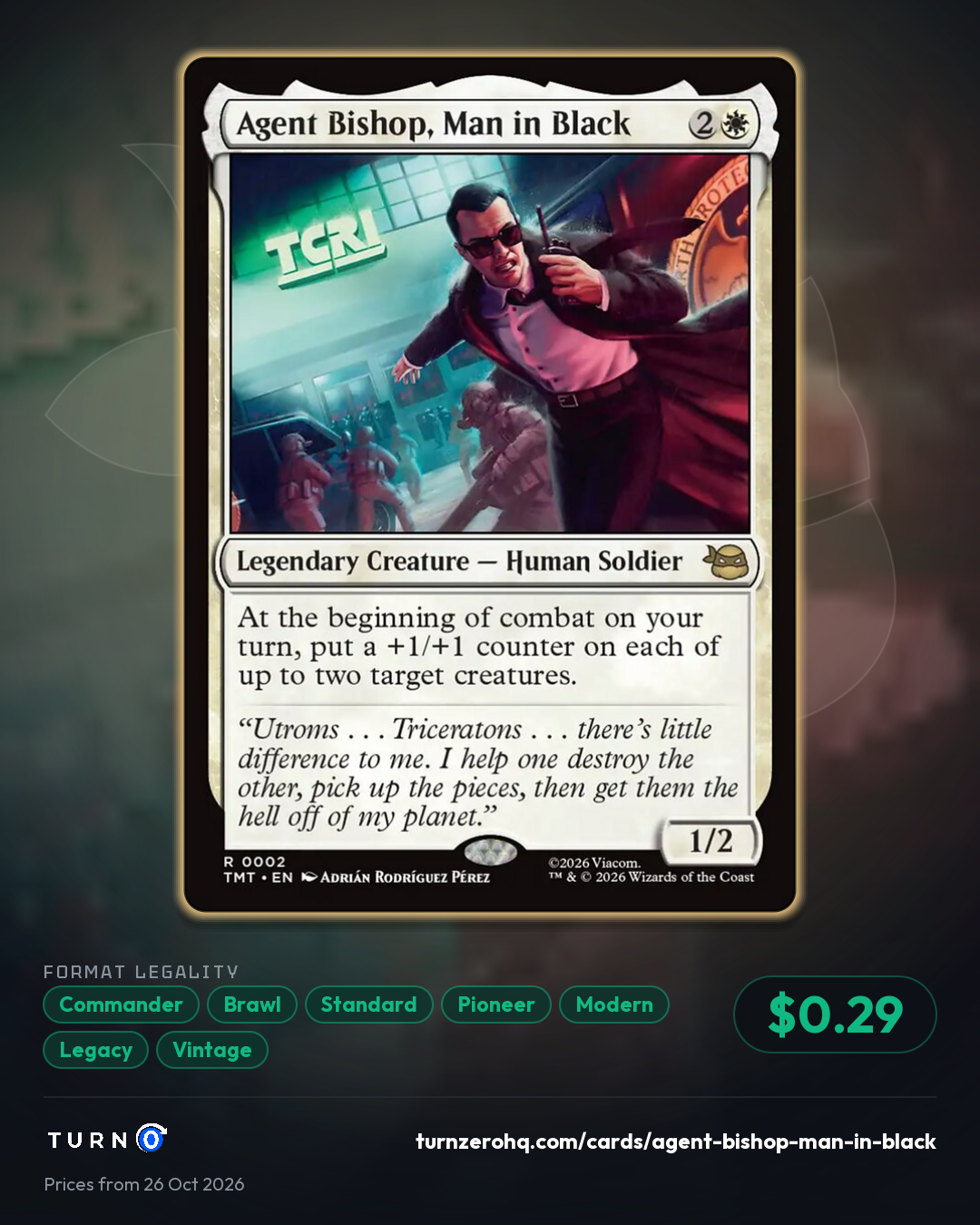 Shareable picture of Agent Bishop, Man in Black