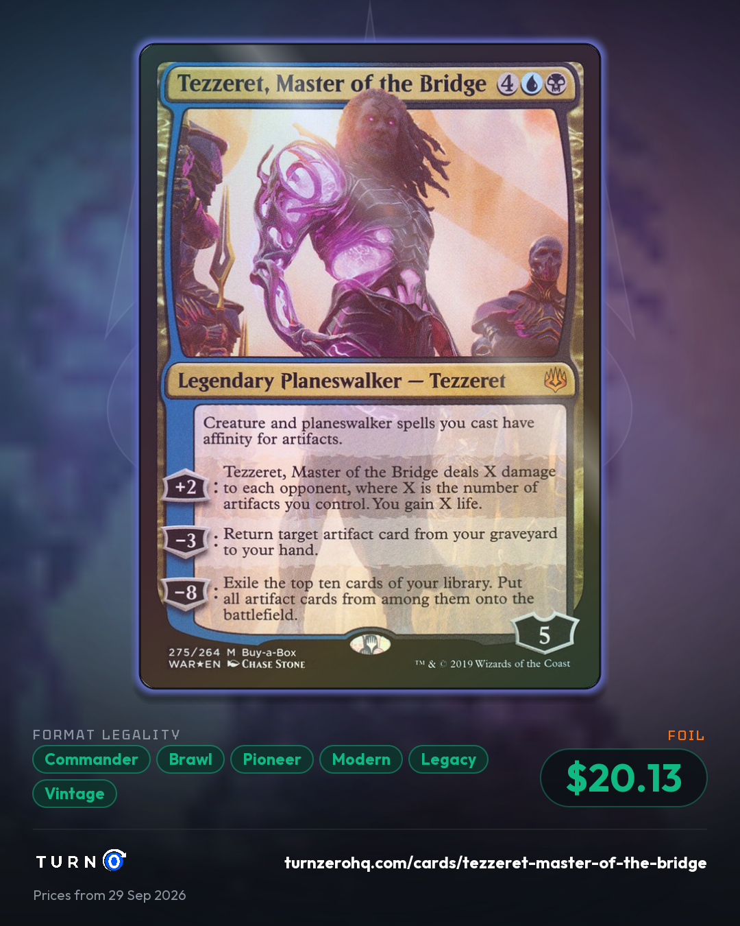Shareable picture of Tezzeret, Master of the Bridge