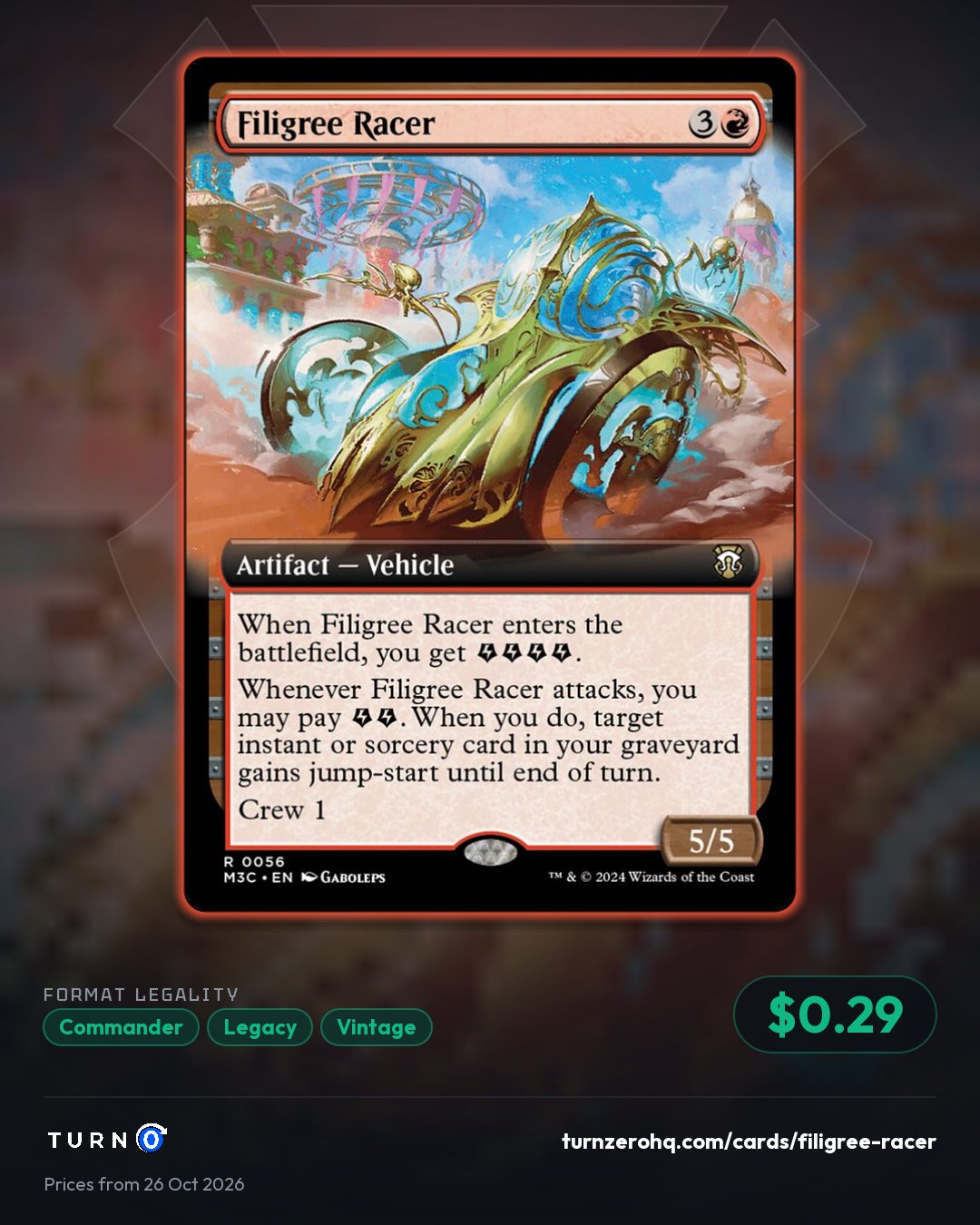 Shareable picture of Filigree Racer