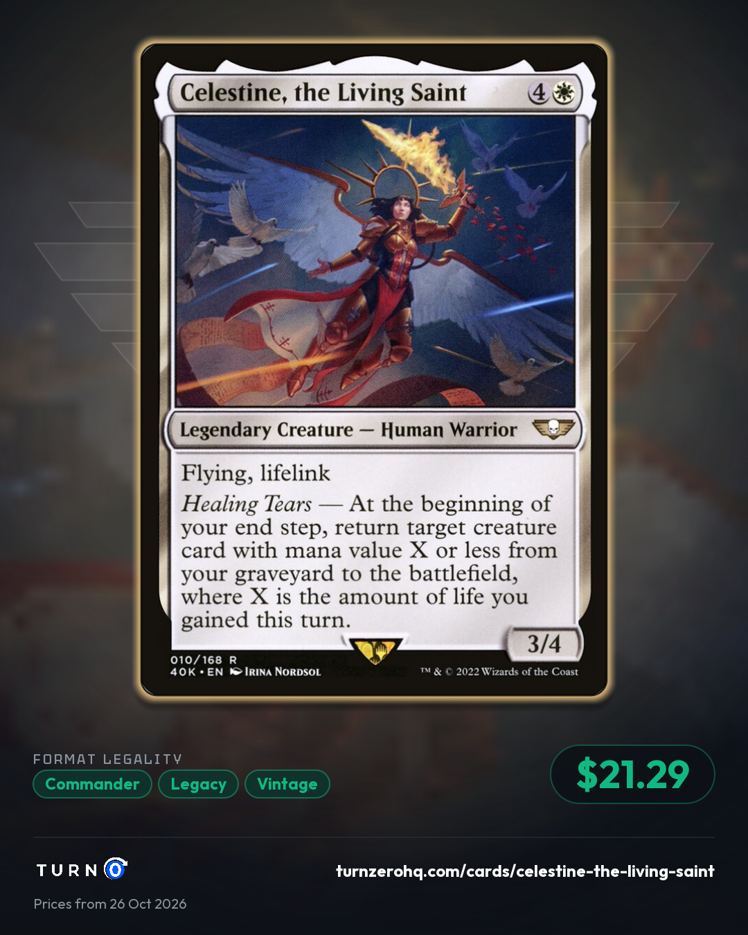 Shareable picture of Celestine, the Living Saint