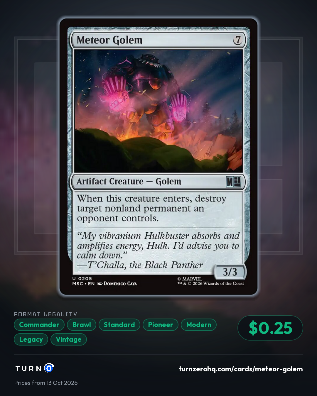 Shareable picture of Meteor Golem